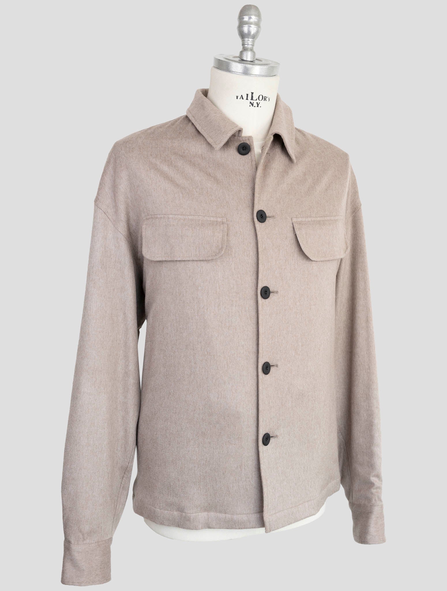 Kiton KNT Premium Бежевая кашемировая рубашка - итальянская роскошь