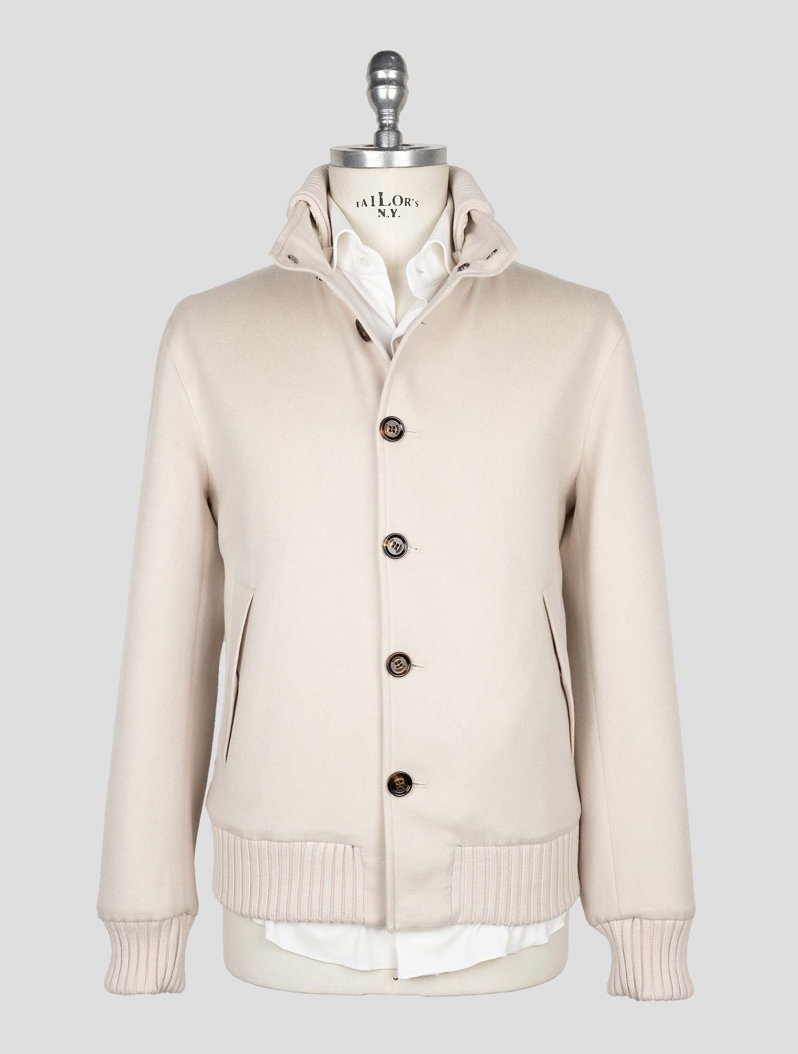 Бежевое кашемировое пальто Kired