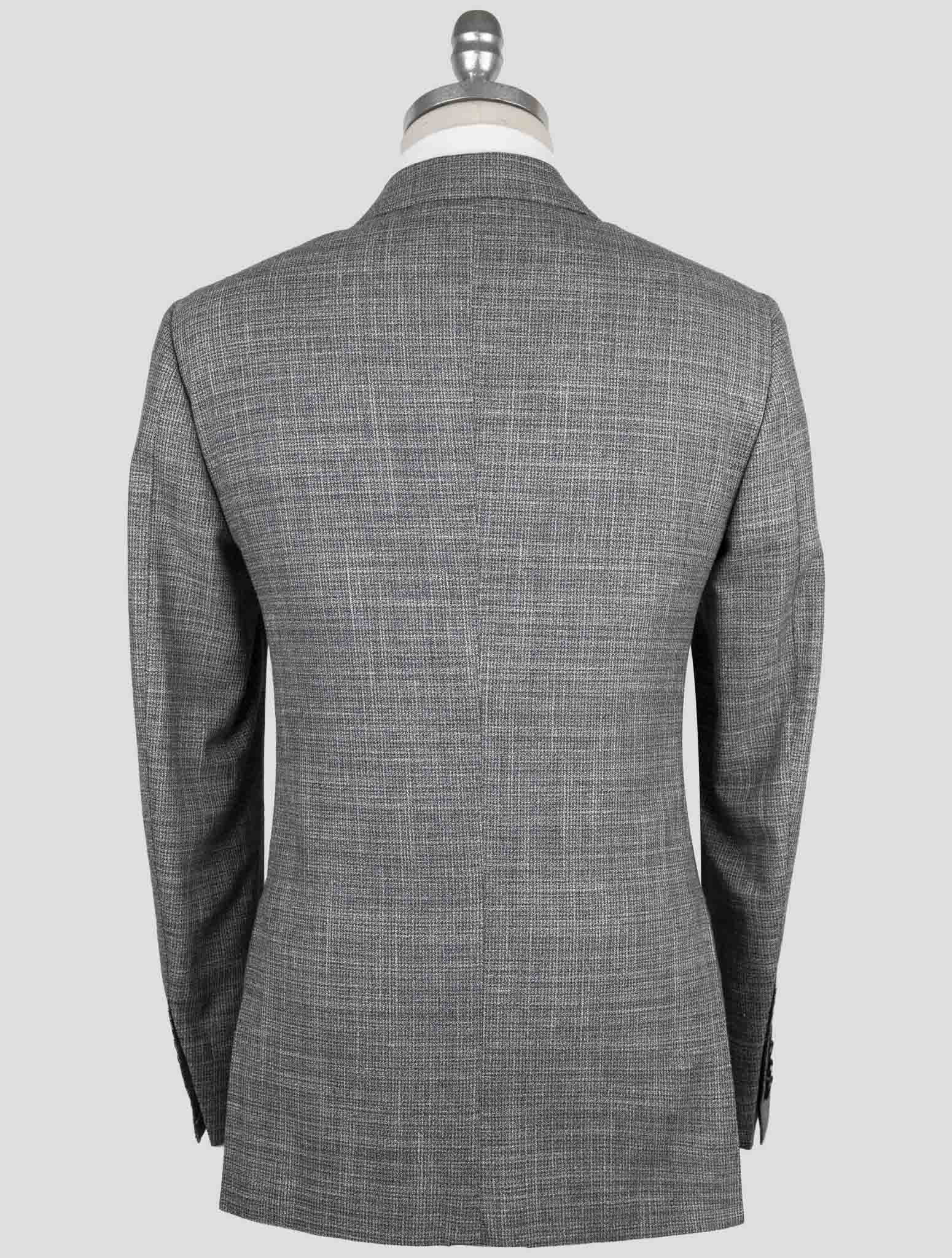 Kiton Итальянский блейзер ручной работы из коричневого кашемира, шерсти, шелка и льна