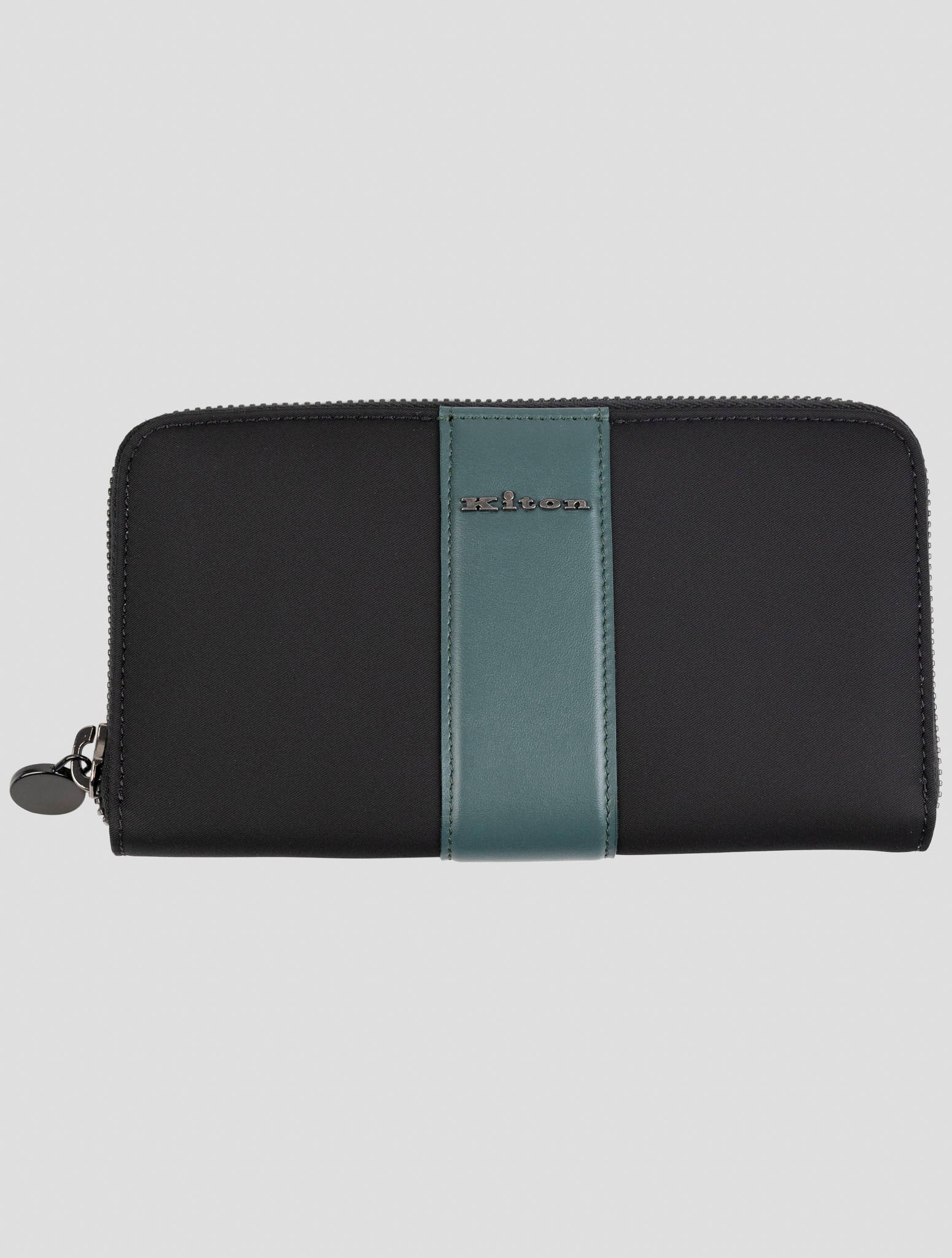 Черный кожаный кошелек Kiton Pa PC