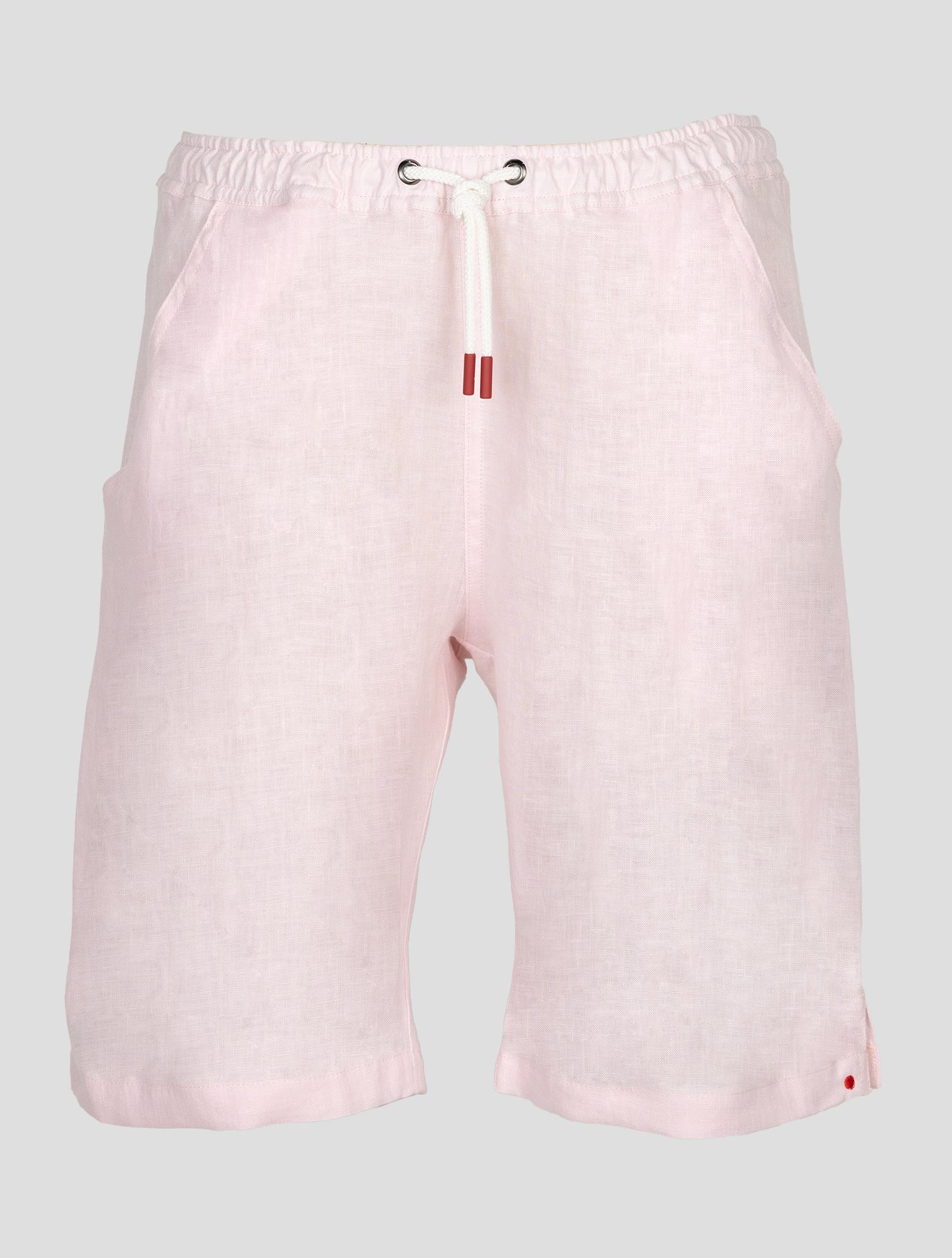Розовые льняные короткие брюки Kiton