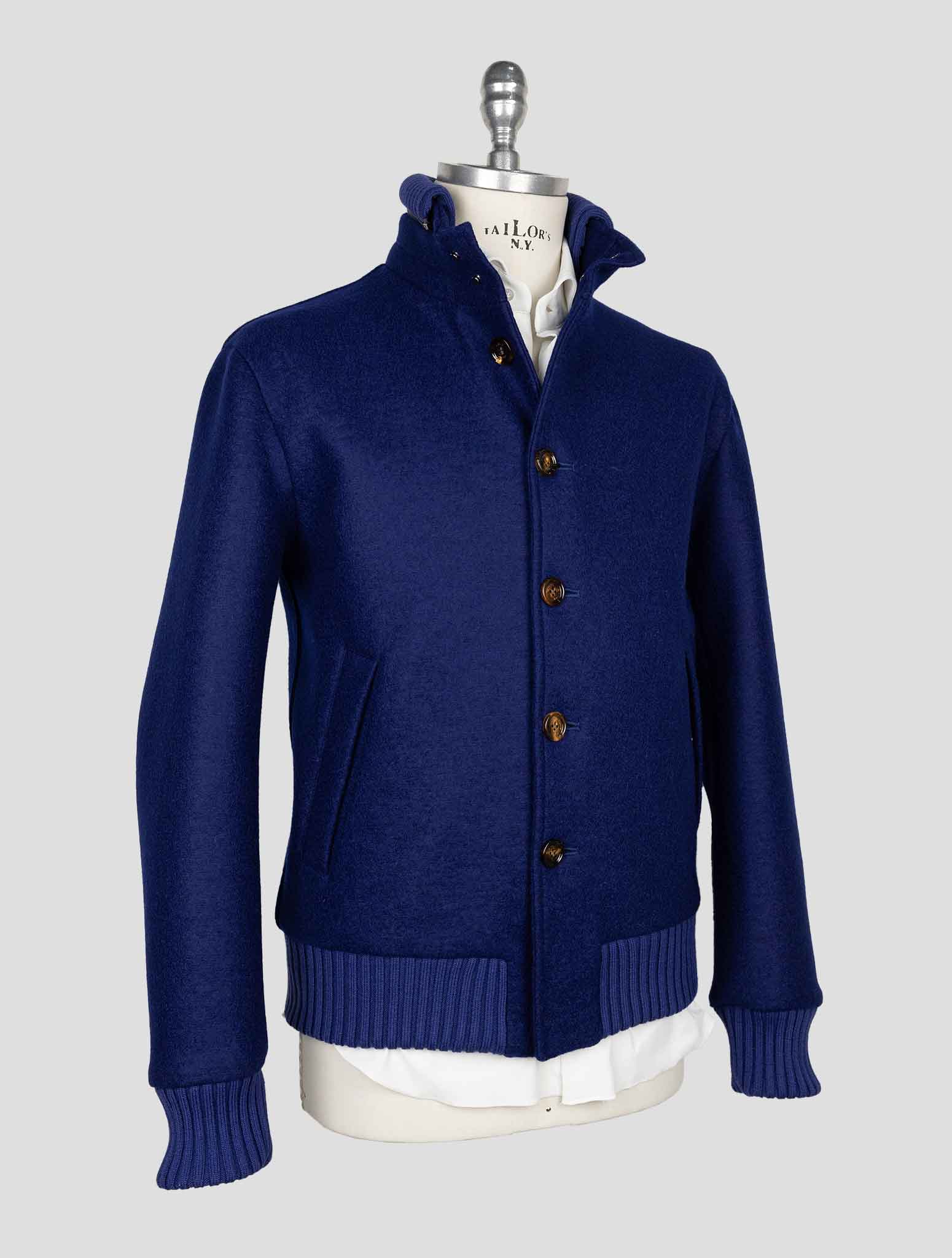 Синее пальто Kired из натуральной шерсти