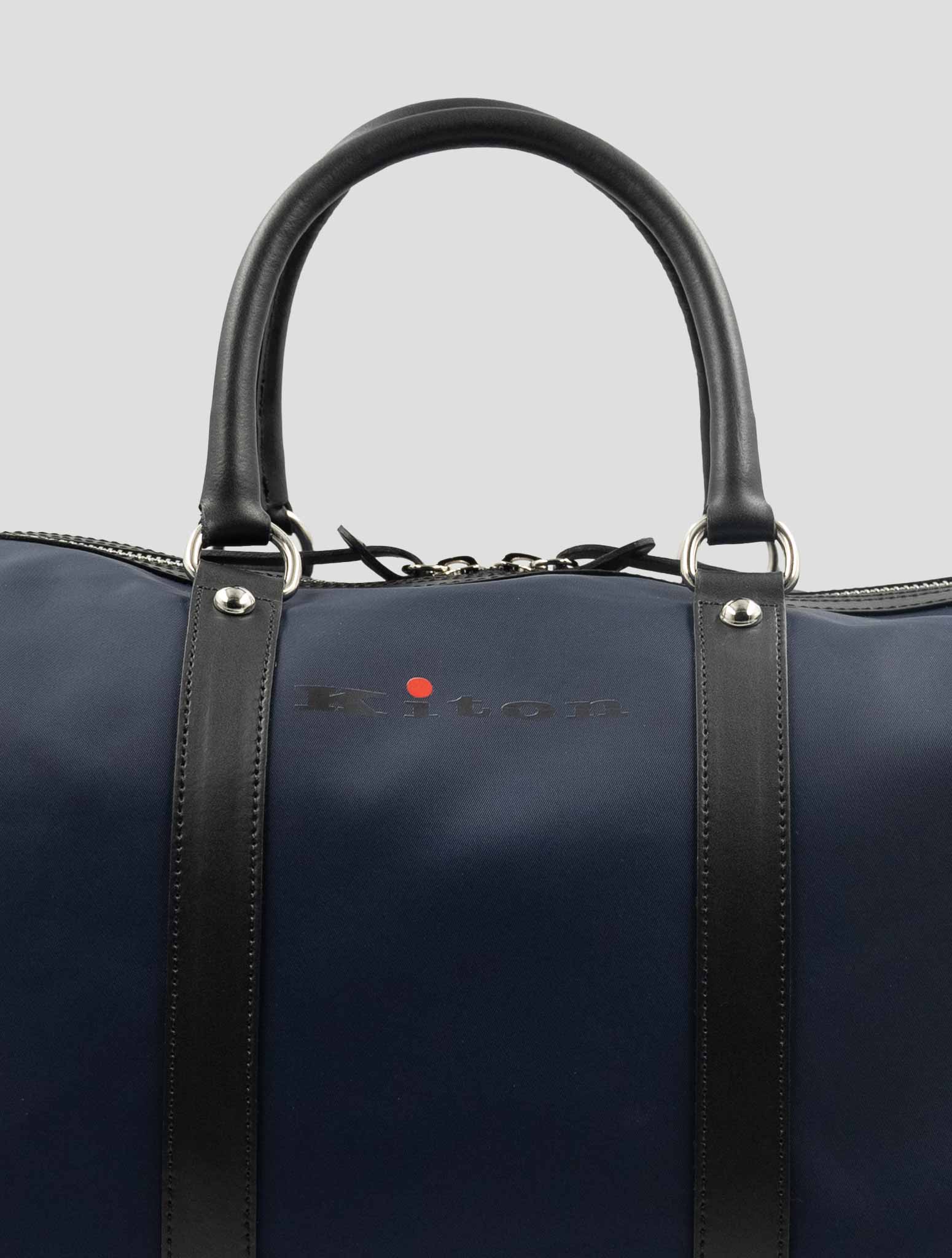 Kiton Blue Pa Pc Leather Travel Bag