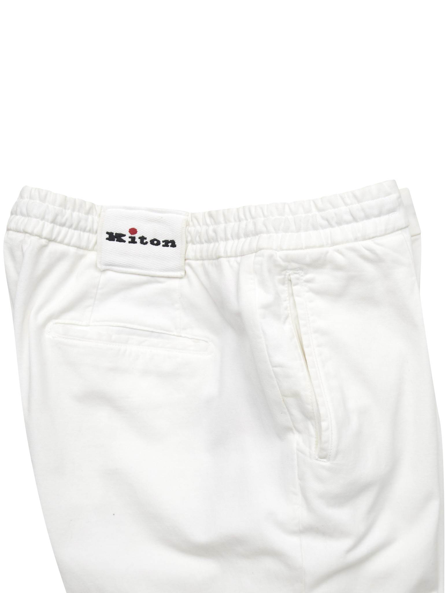 Белые хлопковые брюки Kiton из лиоцелла