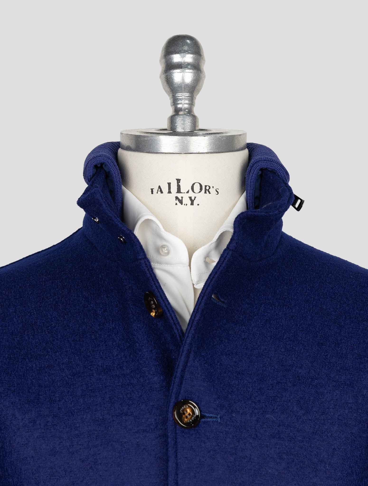 Синее пальто Kired из натуральной шерсти