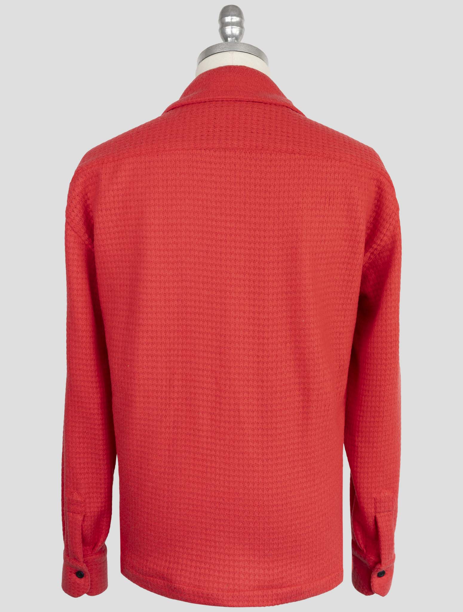 Красная шерстяная рубашка Kiton KNT Premium - итальянская ручная работа