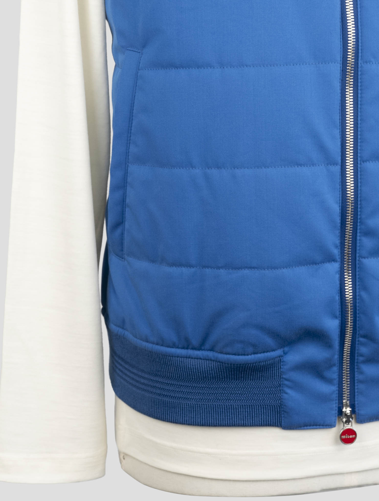 Синий хлопковый жилет Kiton