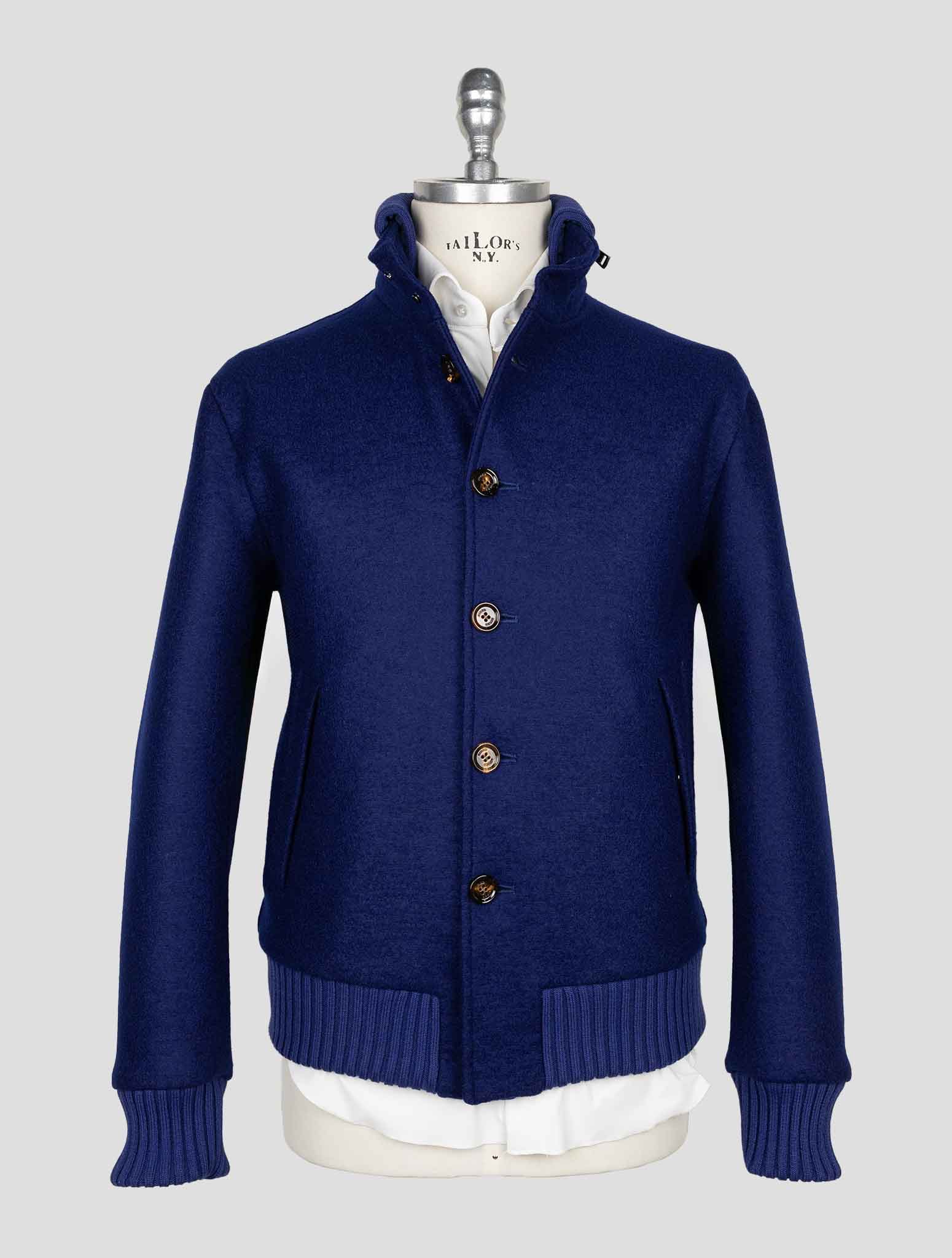 Синее пальто Kired из натуральной шерсти