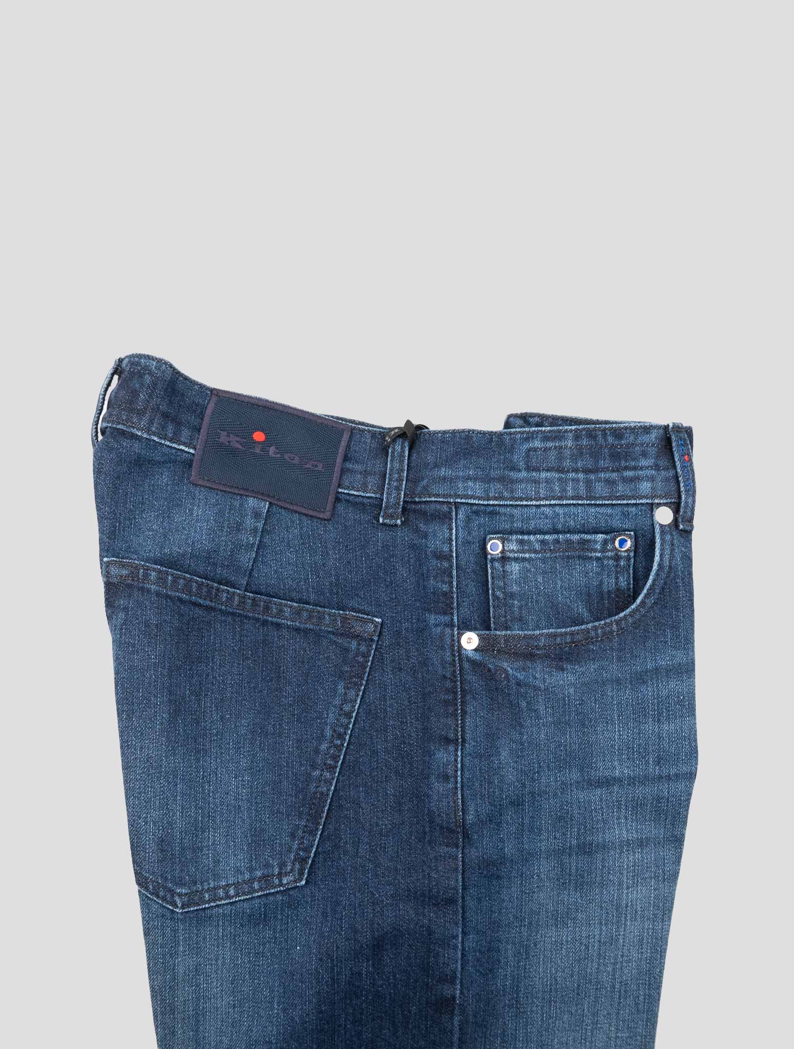 Синие хлопковые джинсы Kiton Ea