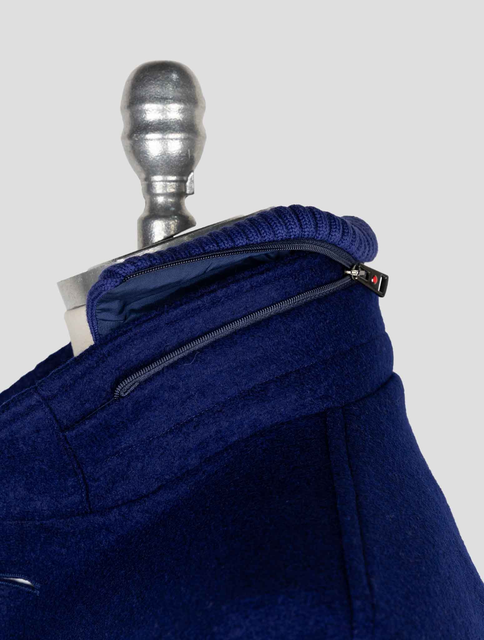 Синее пальто Kired из натуральной шерсти