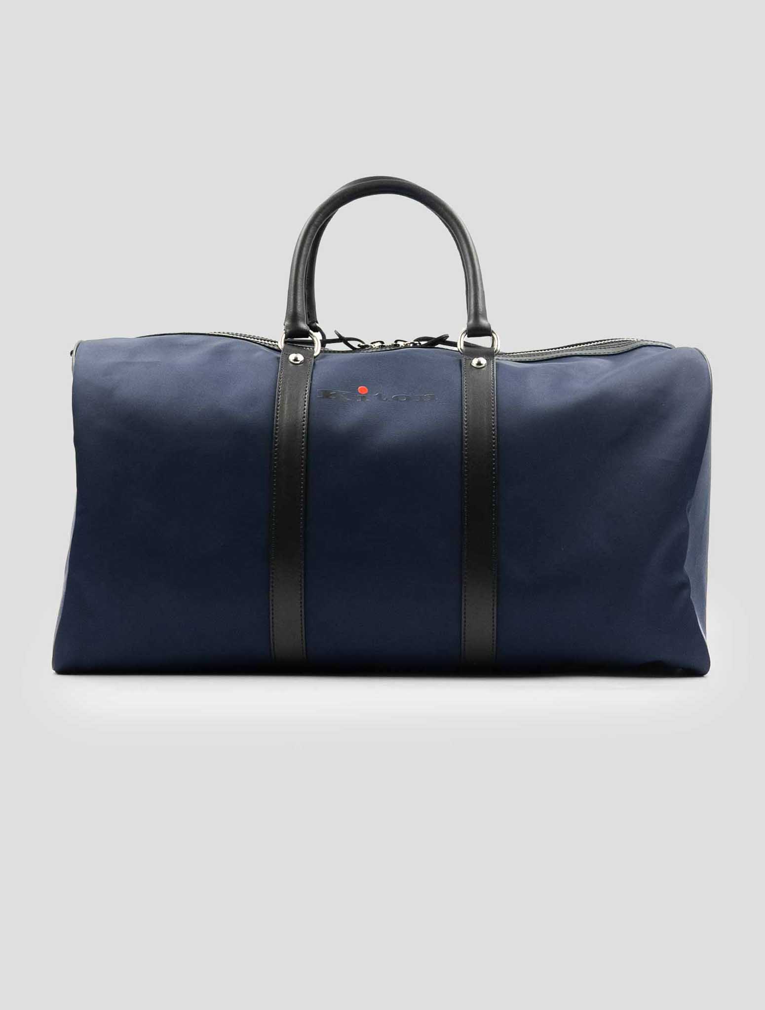 Kiton Blue Pa Pc Leather Travel Bag