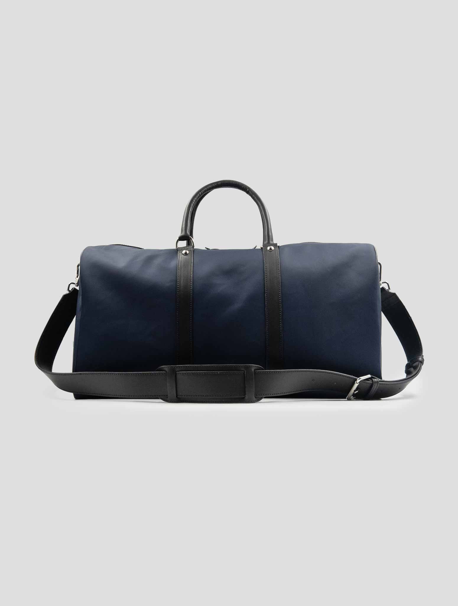 Kiton Blue Pa Pc Leather Travel Bag