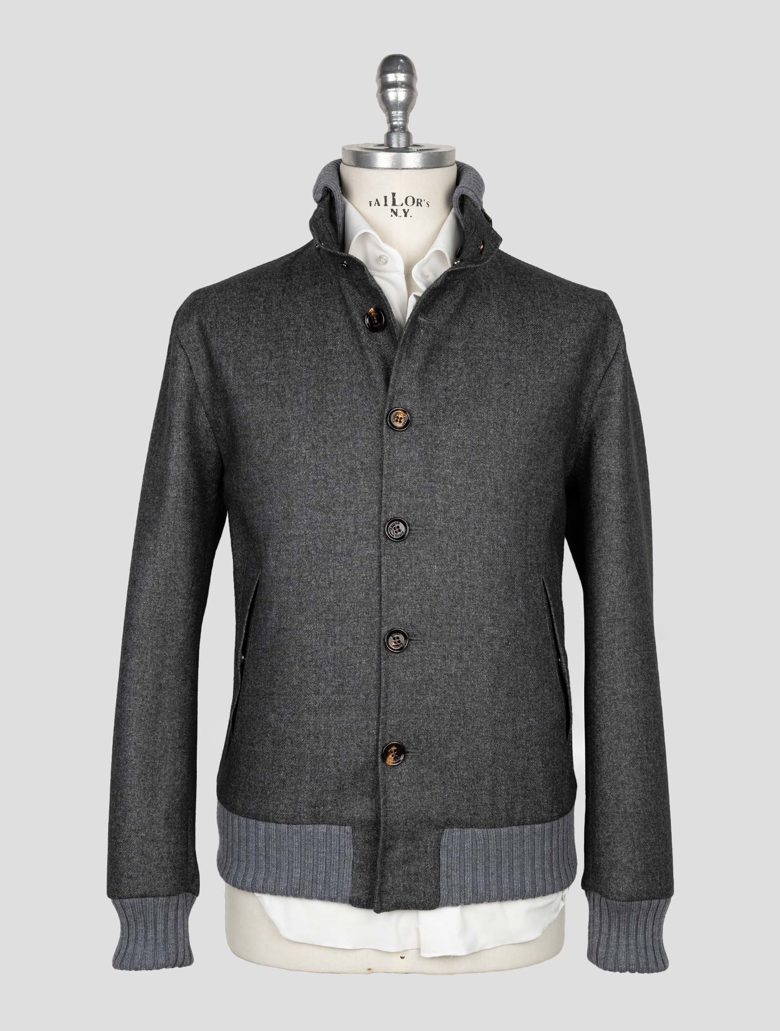 Серое шерстяное пальто Kired Pl