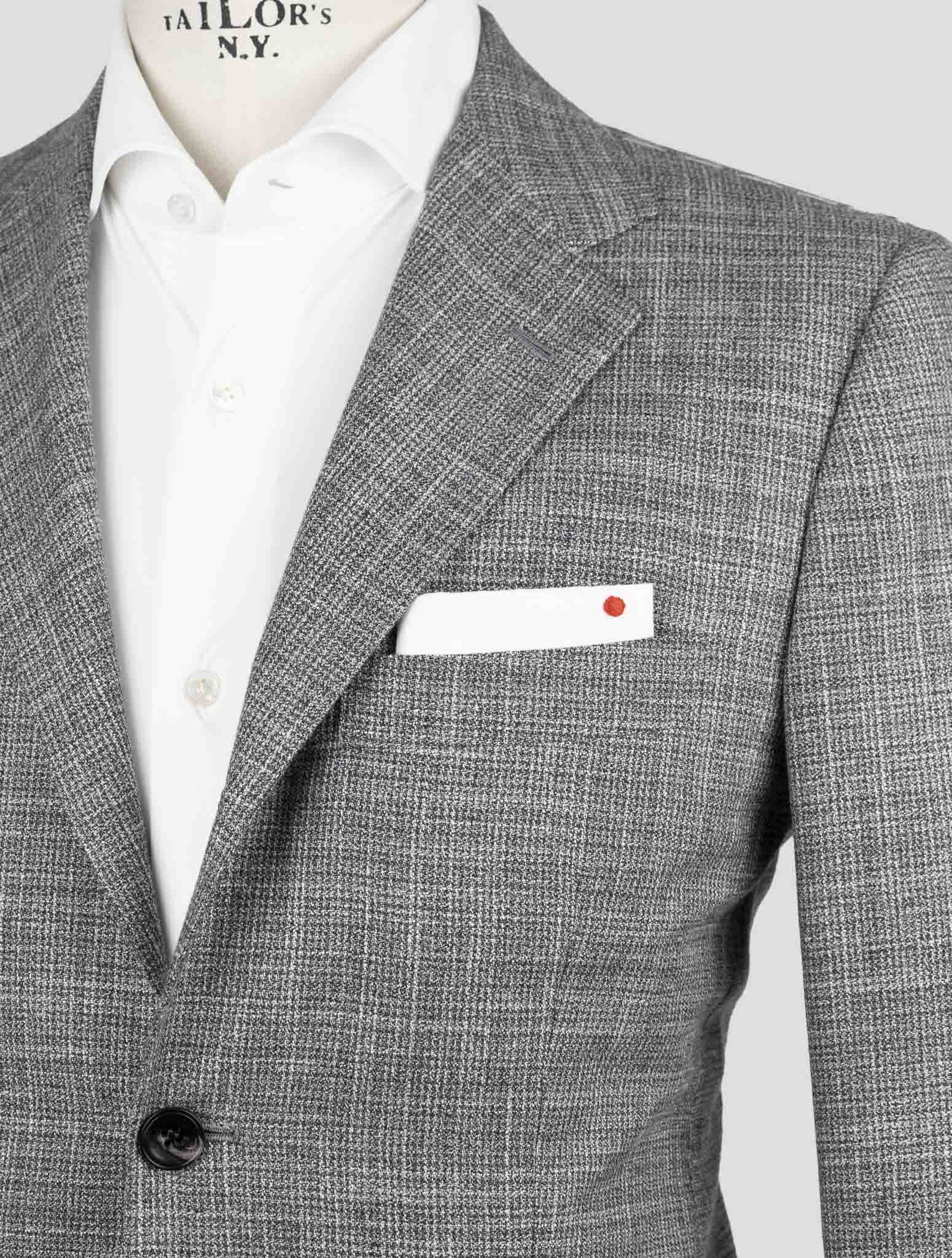 Kiton Итальянский блейзер ручной работы из коричневого кашемира, шерсти, шелка и льна