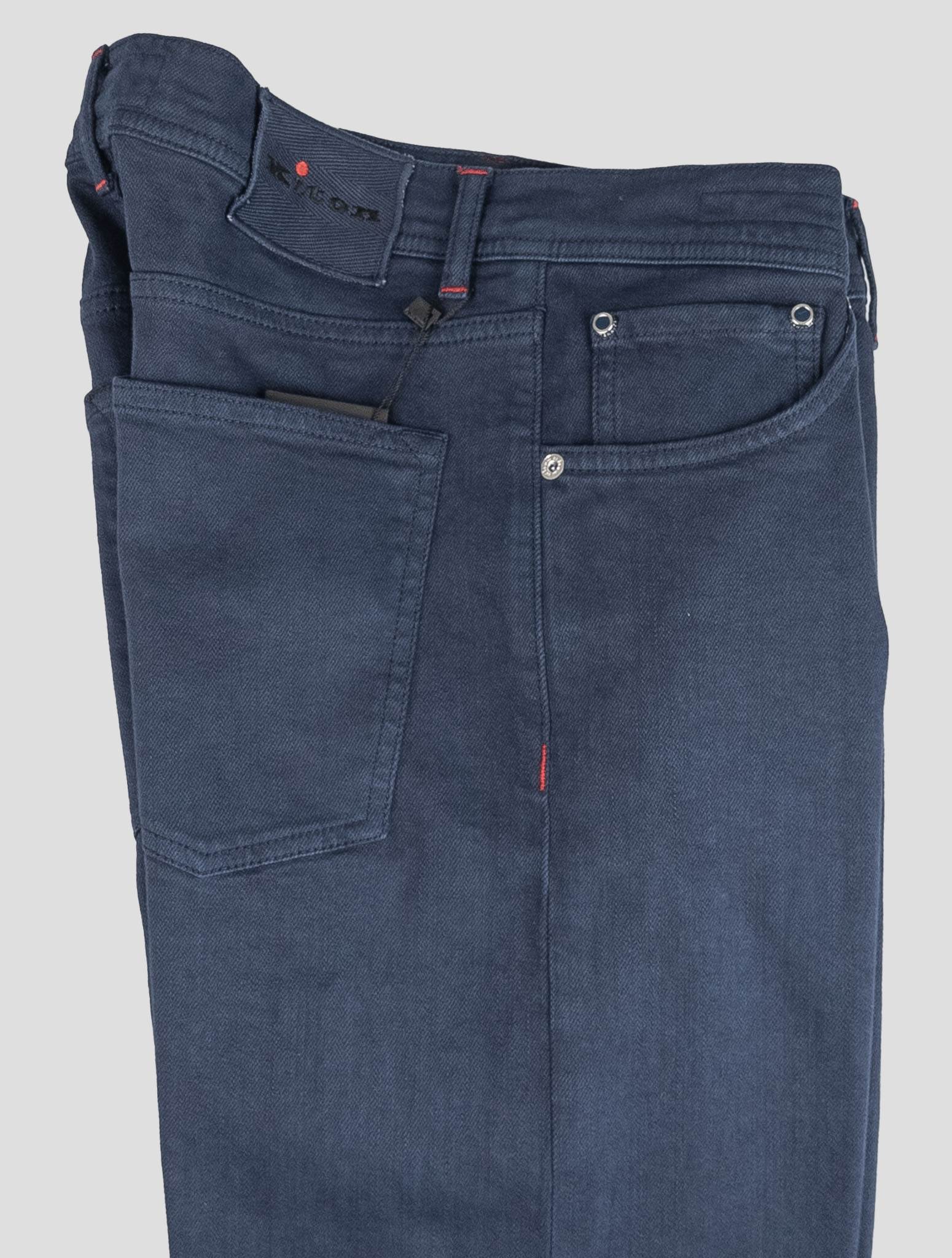 Синие хлопковые джинсы Kiton Ea