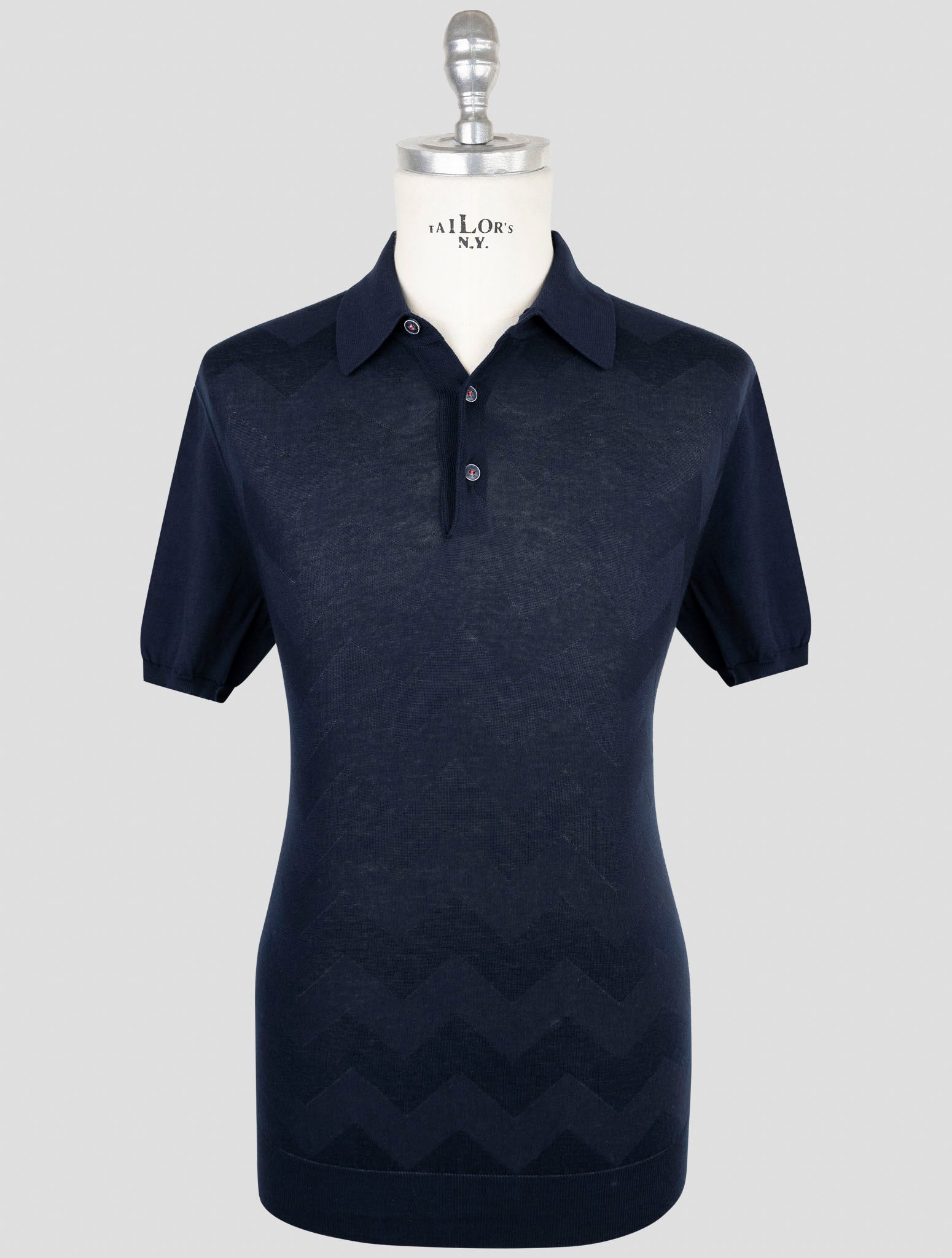 Синяя хлопковая рубашка Kiton - роскошная итальянская рубашка ручной работы