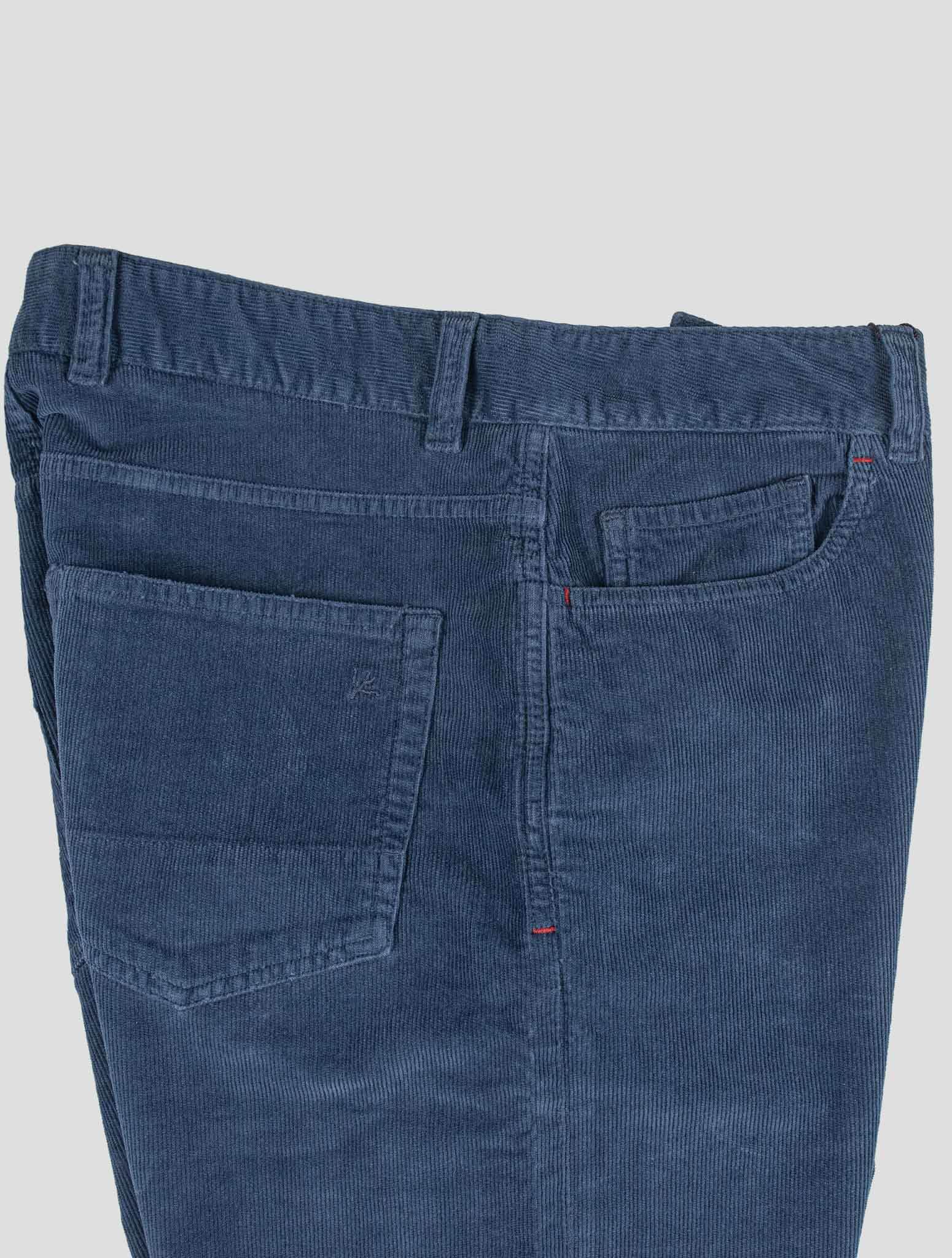 Синие хлопковые бархатные джинсы Isaia Ea