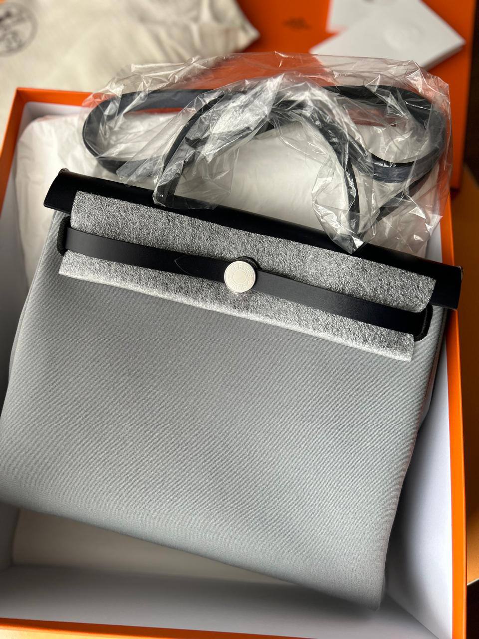 Hermes Herbag 31 gris pantin
