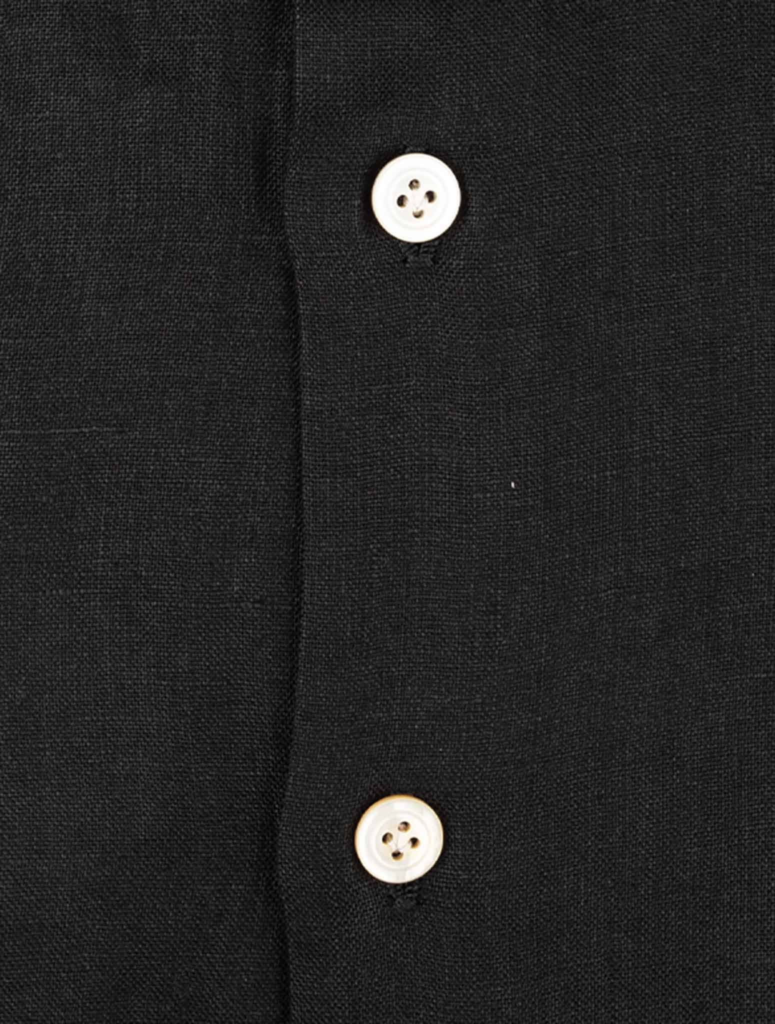Kiton Black Linen Shirt - итальянская роскошная мужская летняя рубашка