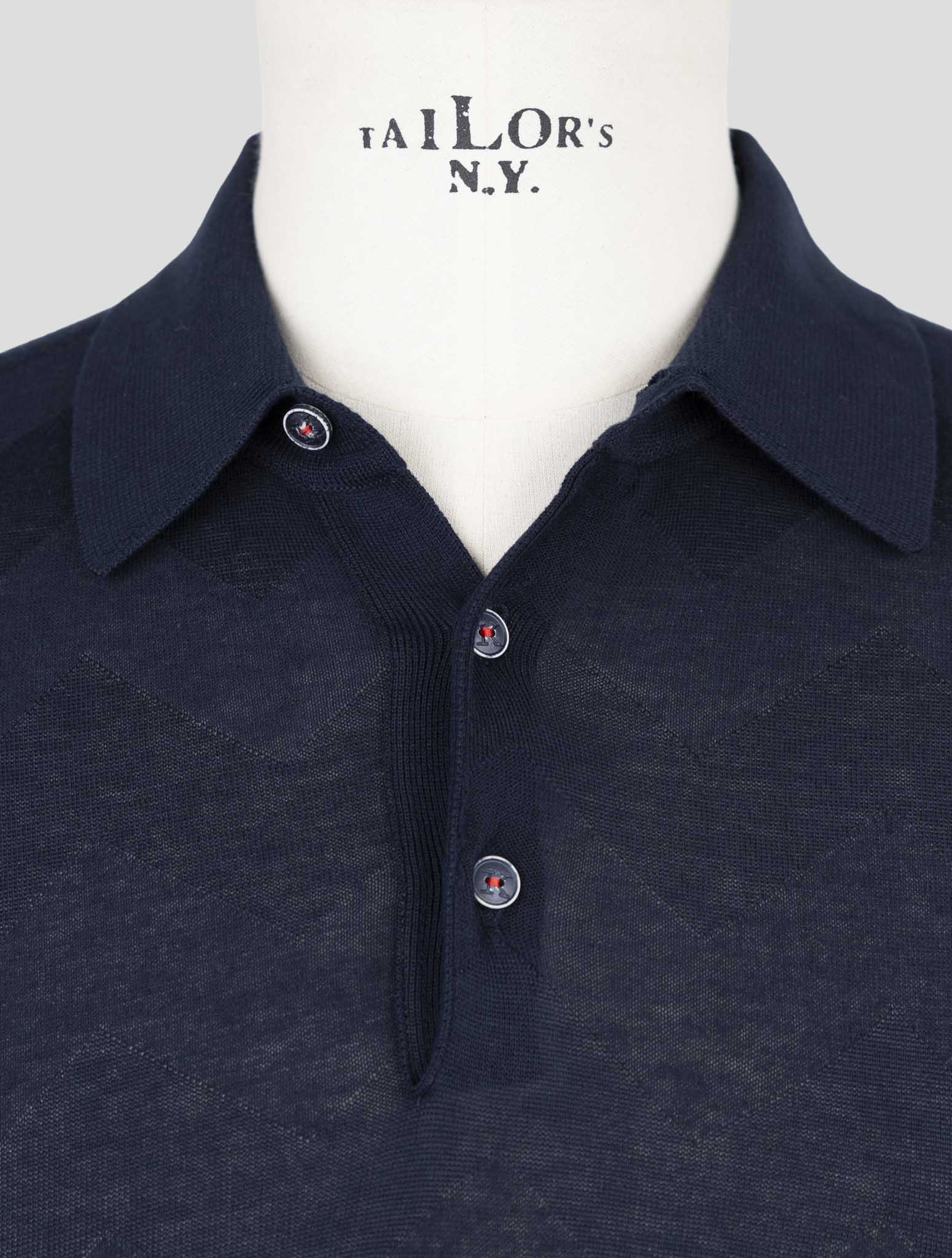 Синяя хлопковая рубашка Kiton - роскошная итальянская рубашка ручной работы