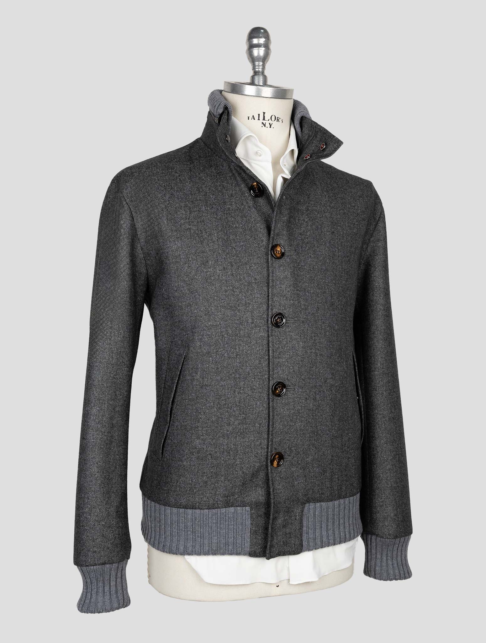 Серое шерстяное пальто Kired Pl