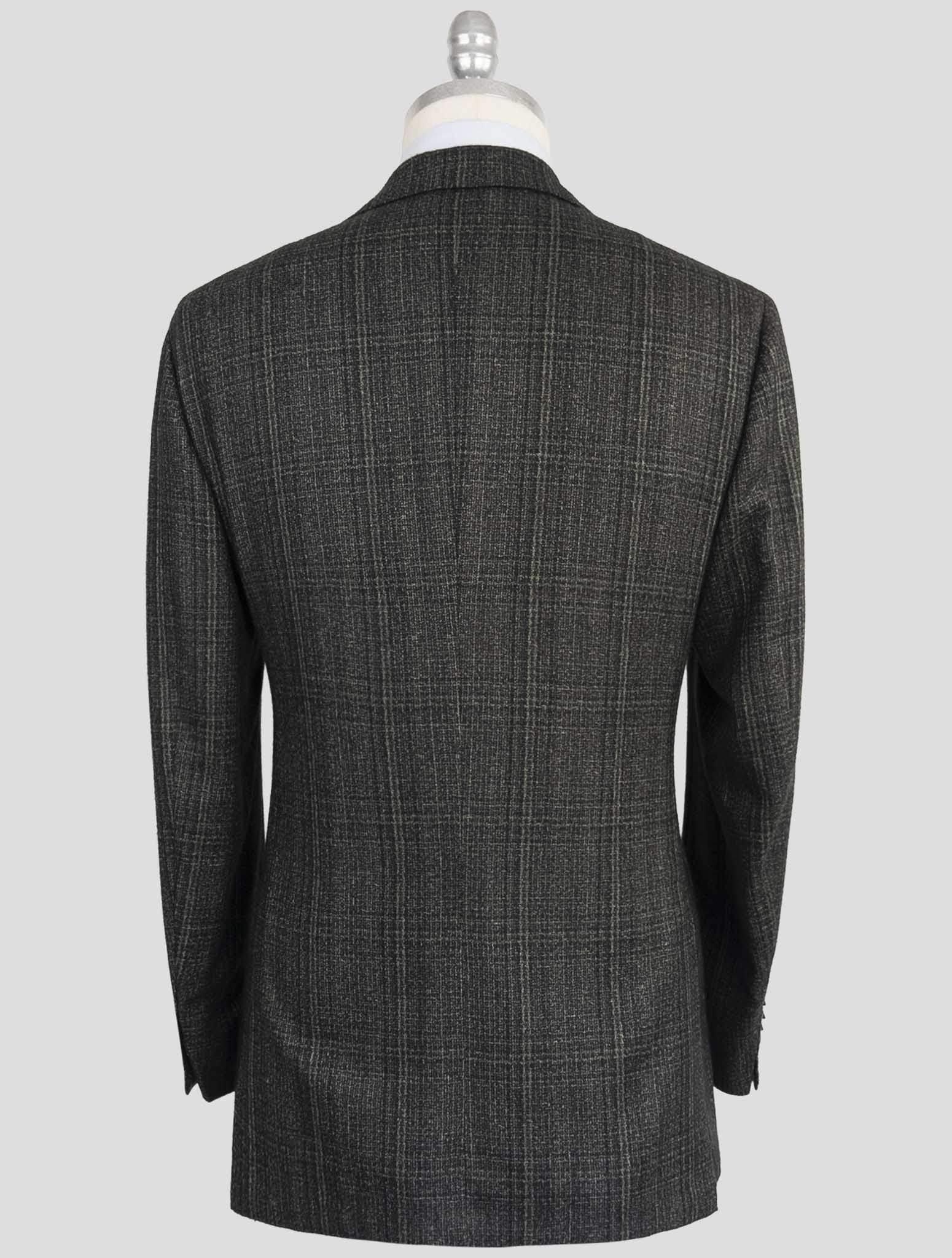 Зеленый кашемировый шелковый блейзер Kiton Lienn