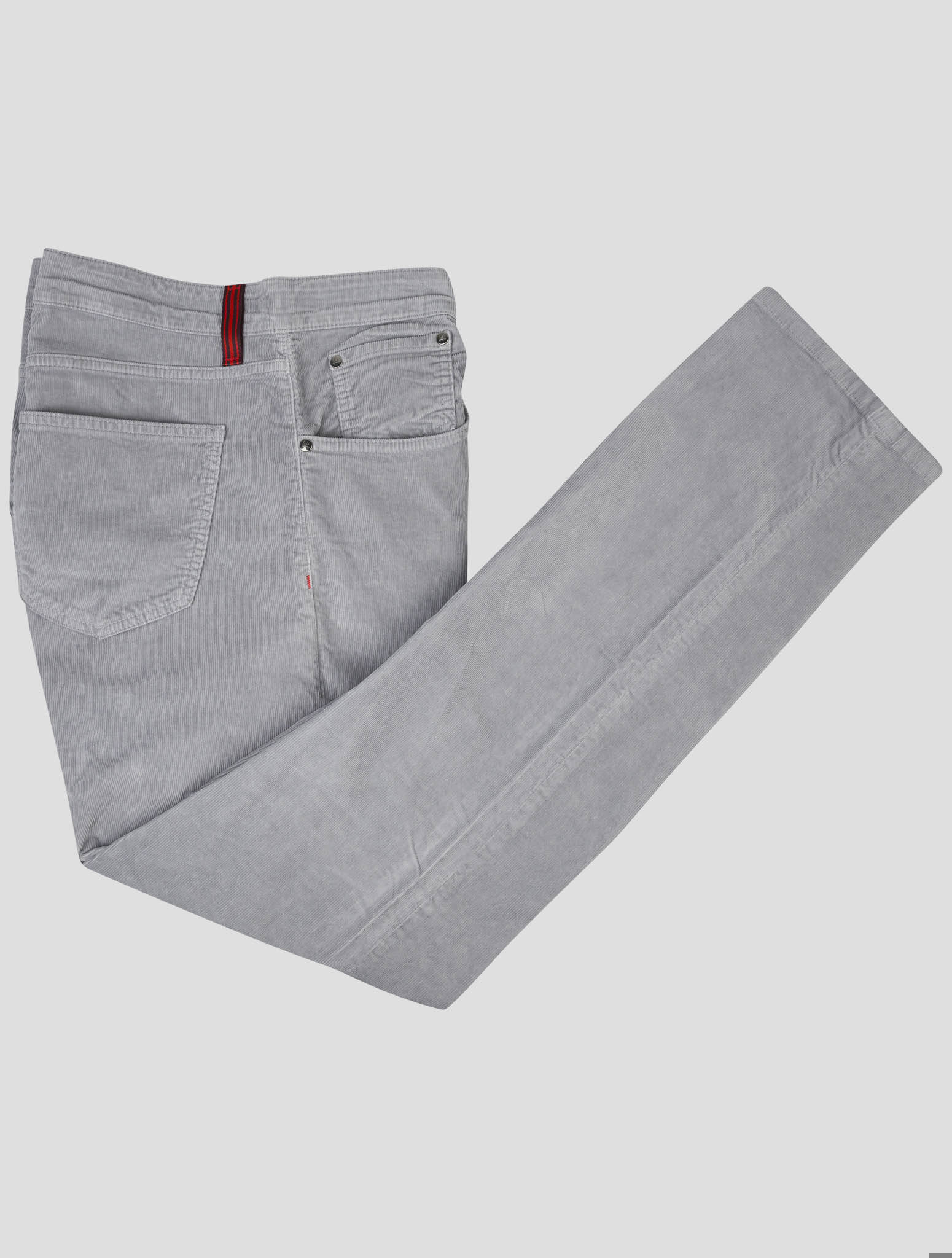 Серые хлопковые бархатные джинсы Isaia Ea