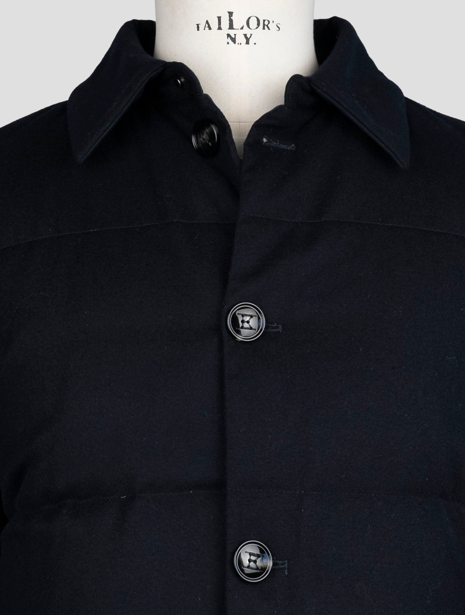 Синее кашемировое пальто Kiton Ea