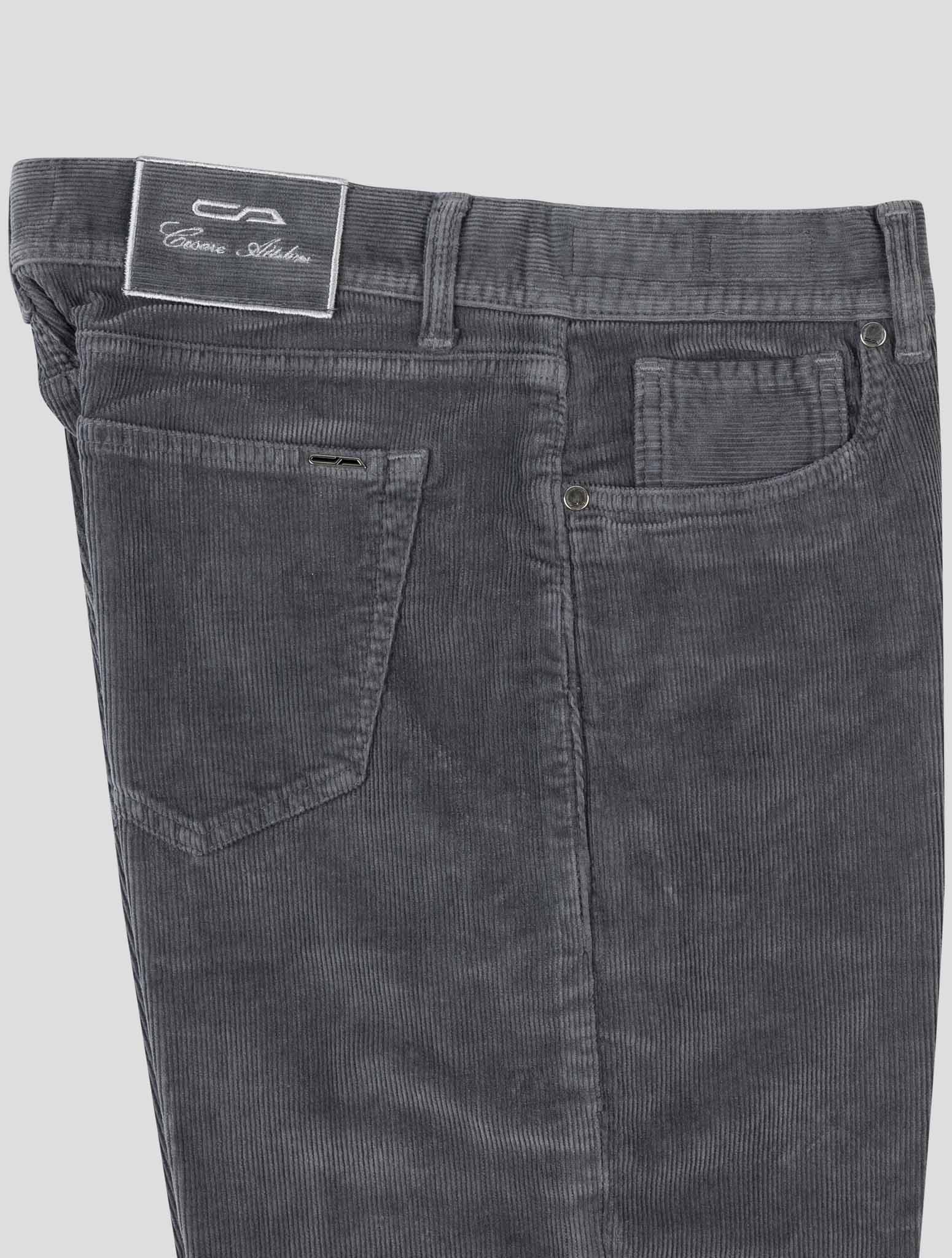 Серые бархатные джинсы Cesare Attolini из хлопка и кашемира Ea