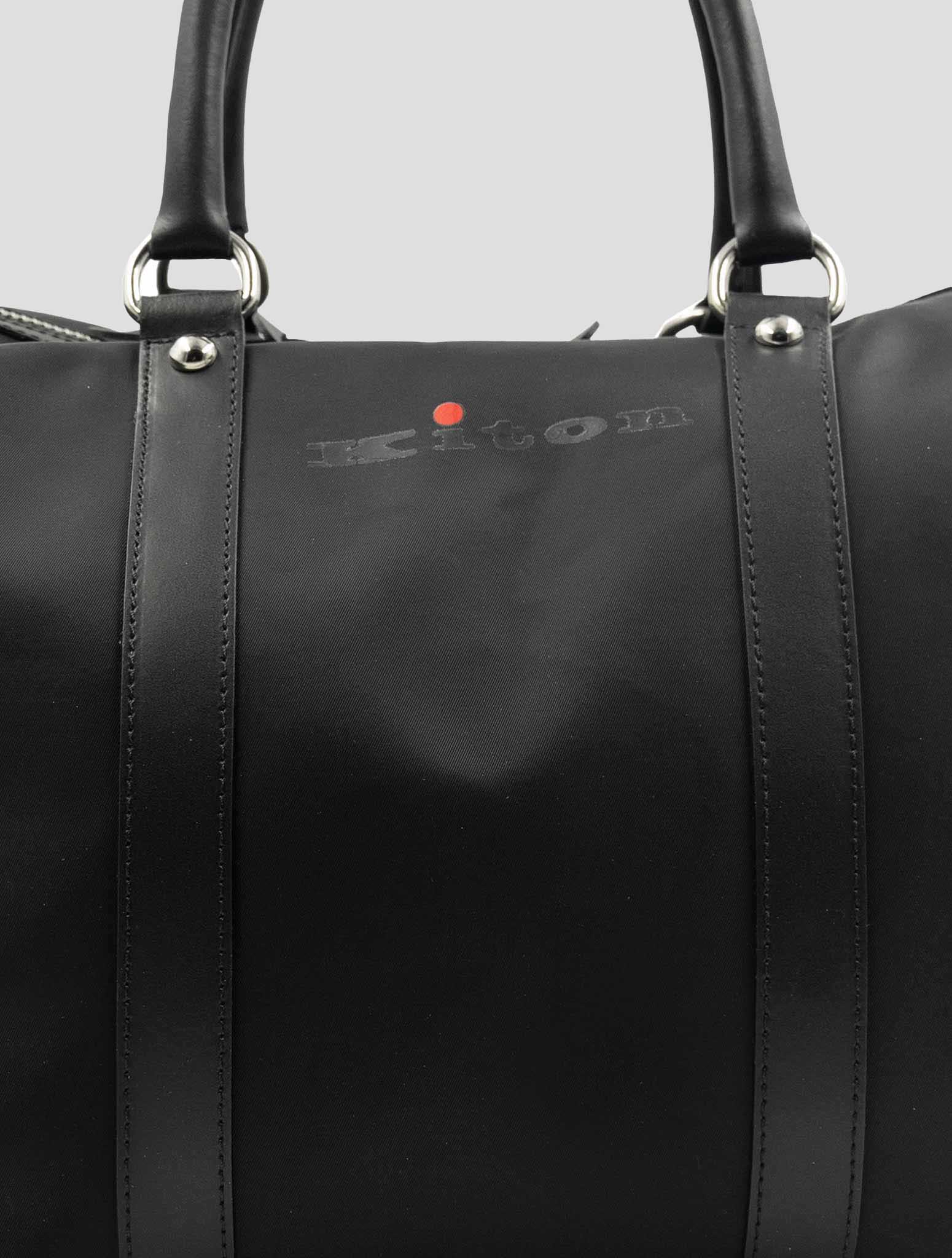 Кожаная дорожная сумка Kiton Black Pa PC