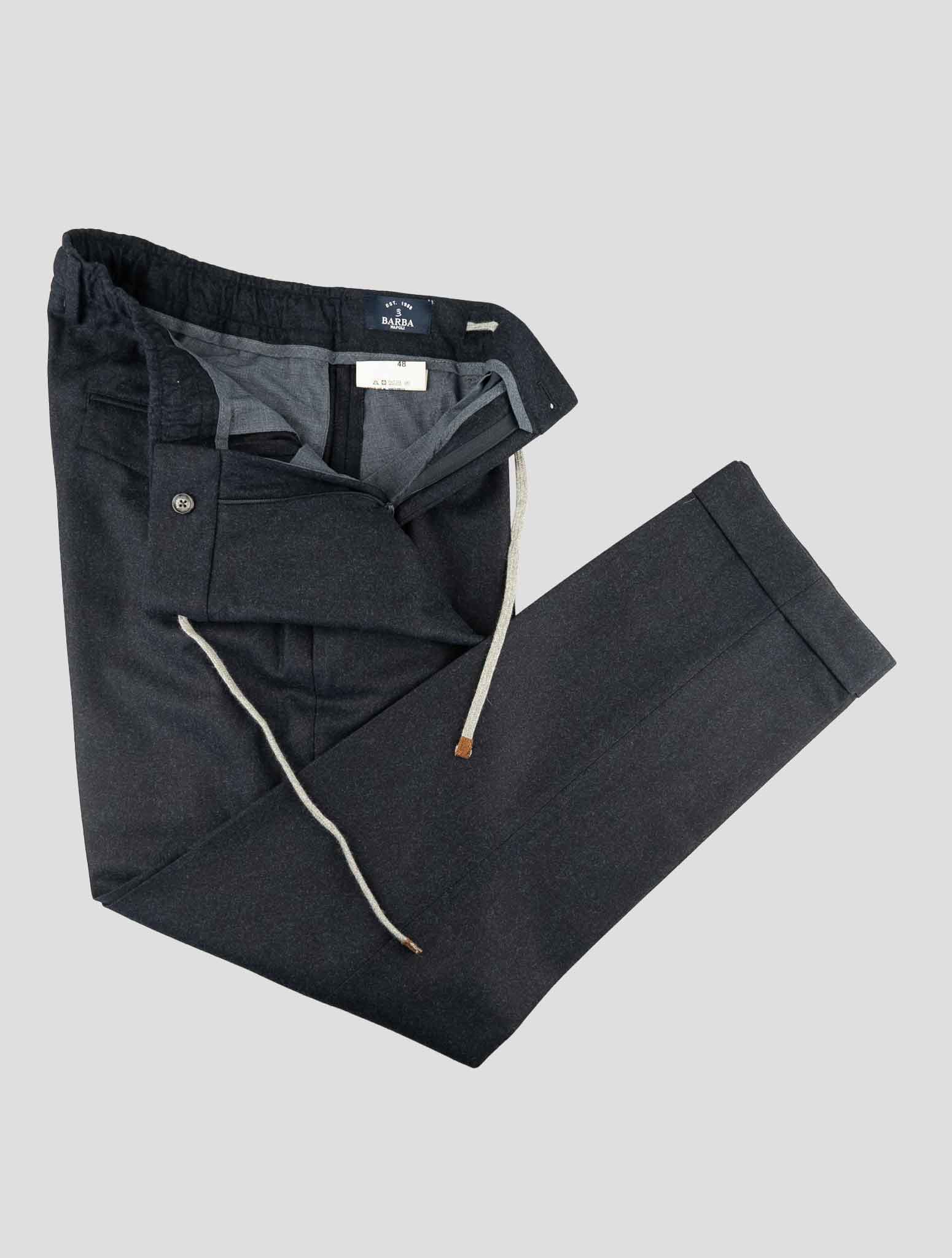 Брюки Barba Napoli синие из натуральной шерсти
