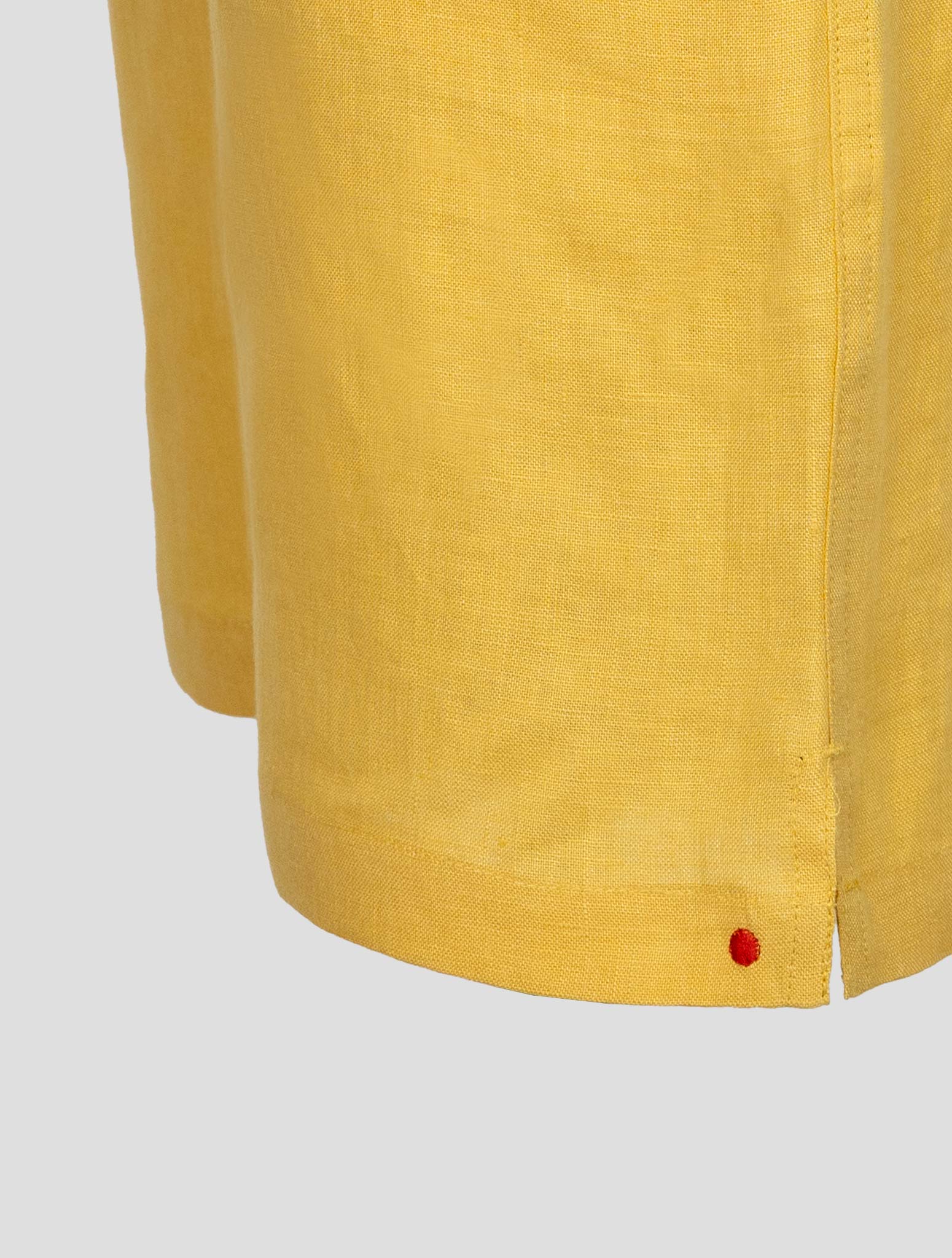 Желтые льняные короткие брюки Kiton