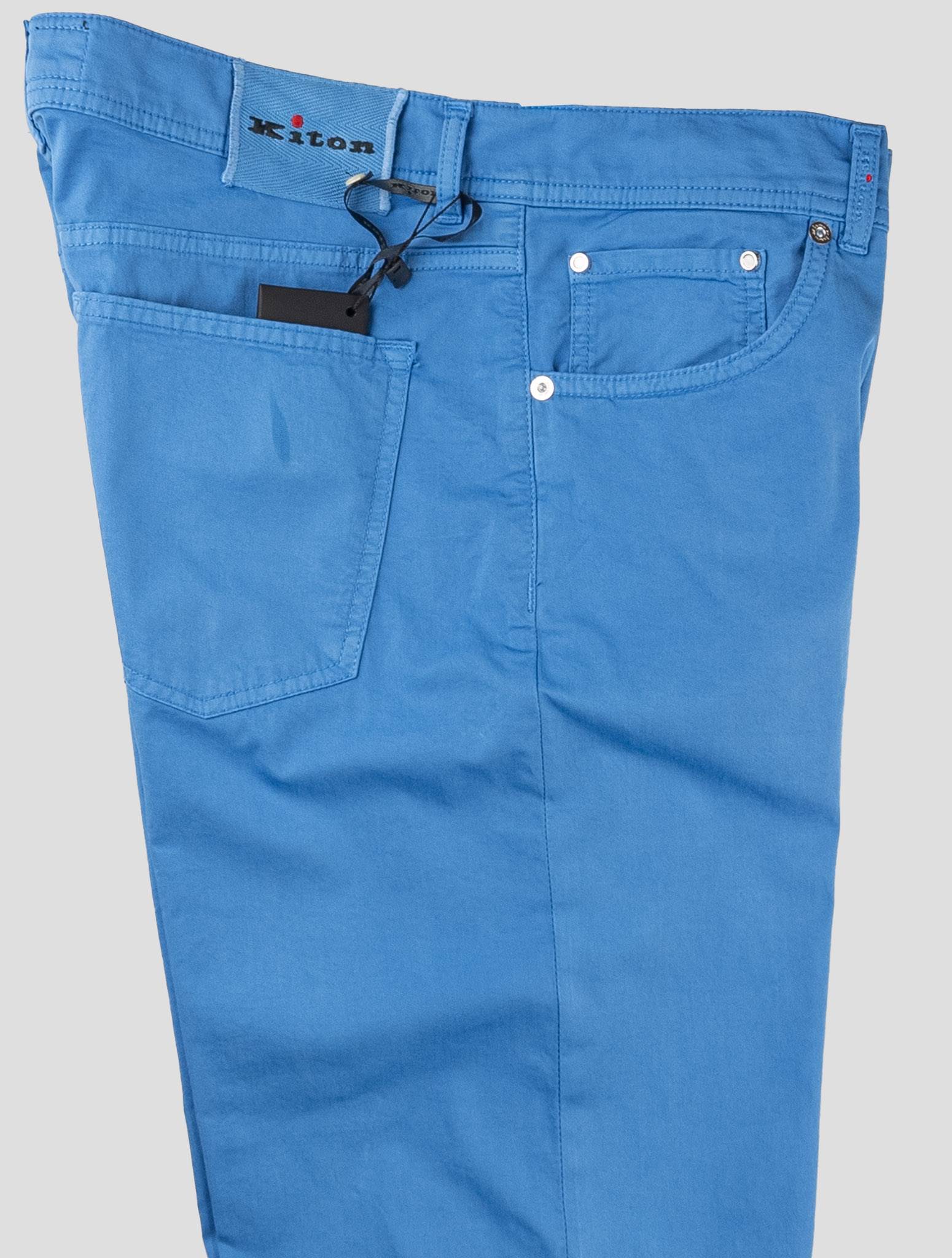 Голубые хлопковые джинсы Kiton Ea