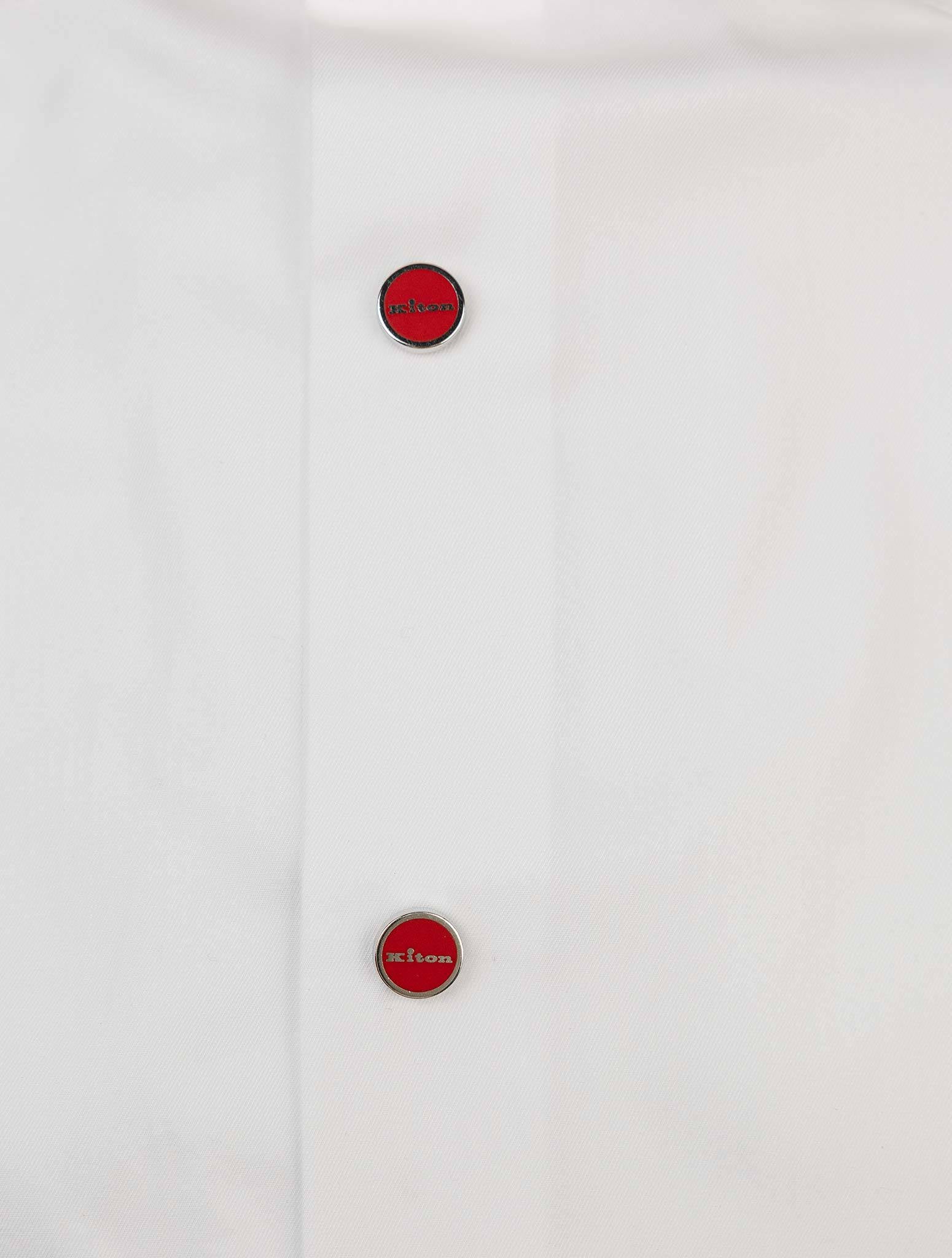 Kiton Белая хлопковая рубашка