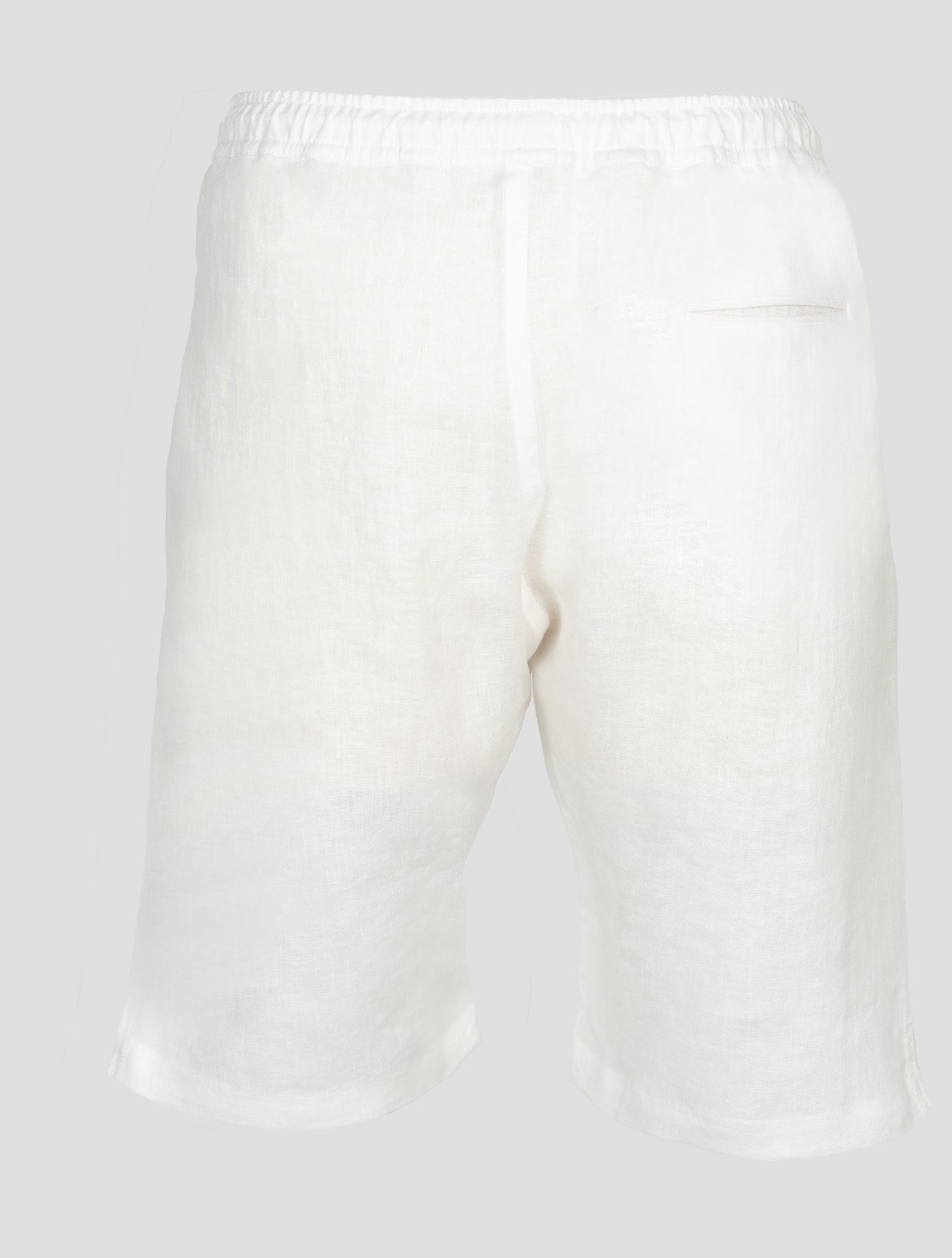 Kiton Белые льняные короткие брюки