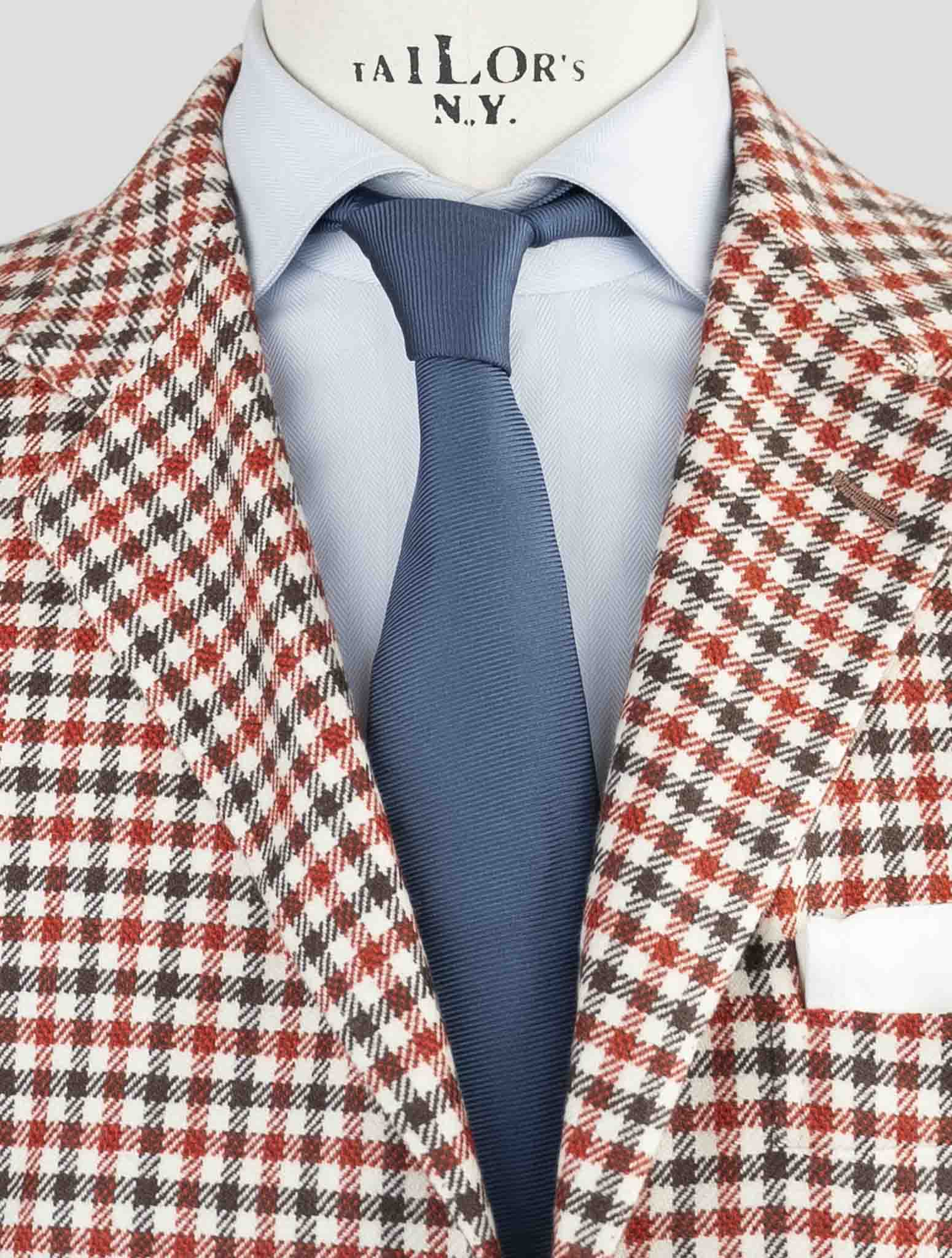 Kiton Блейзер ручной работы из чистого кашемира в разноцветную клетку с 3 пуговицами