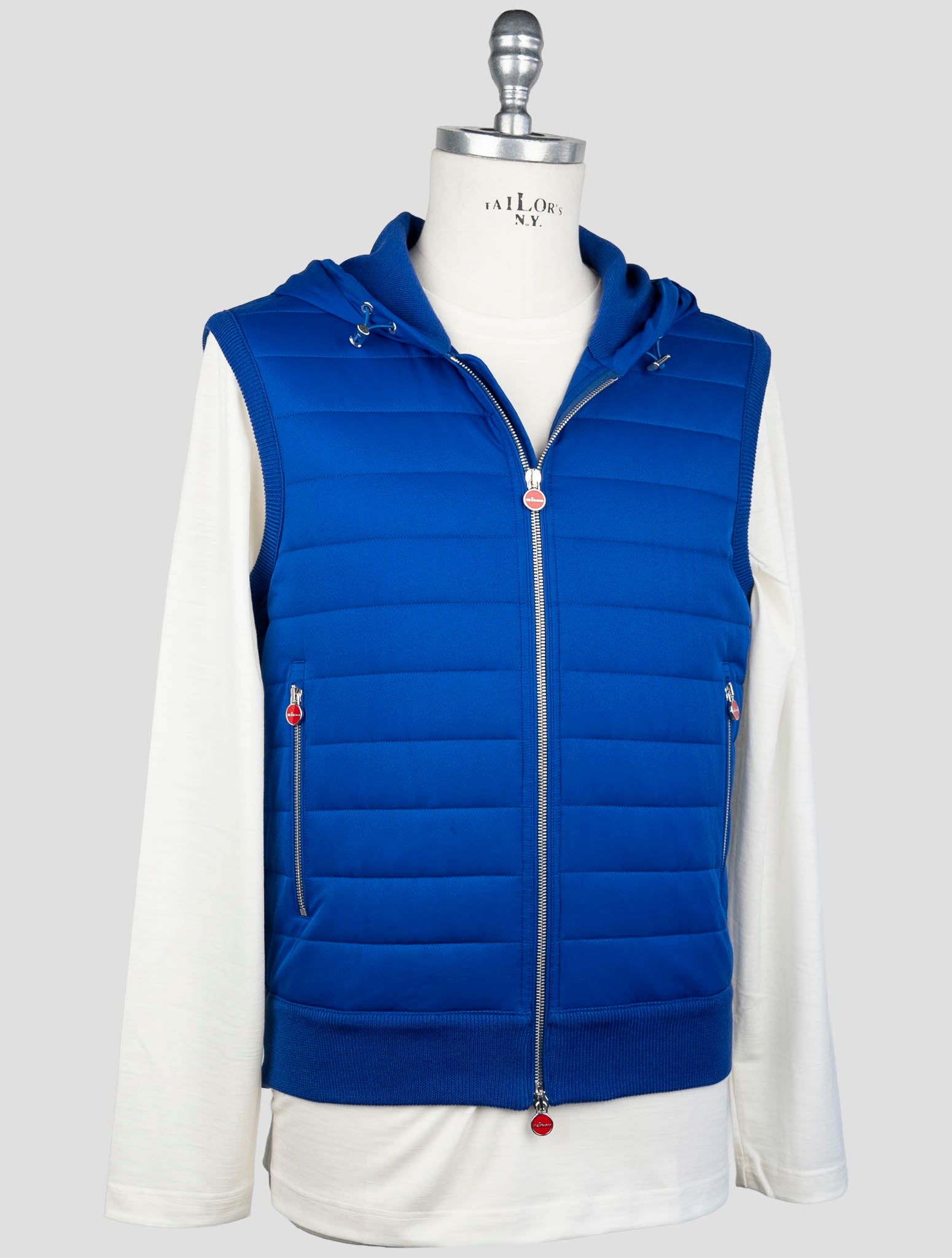 Синий жилет Kiton Pl