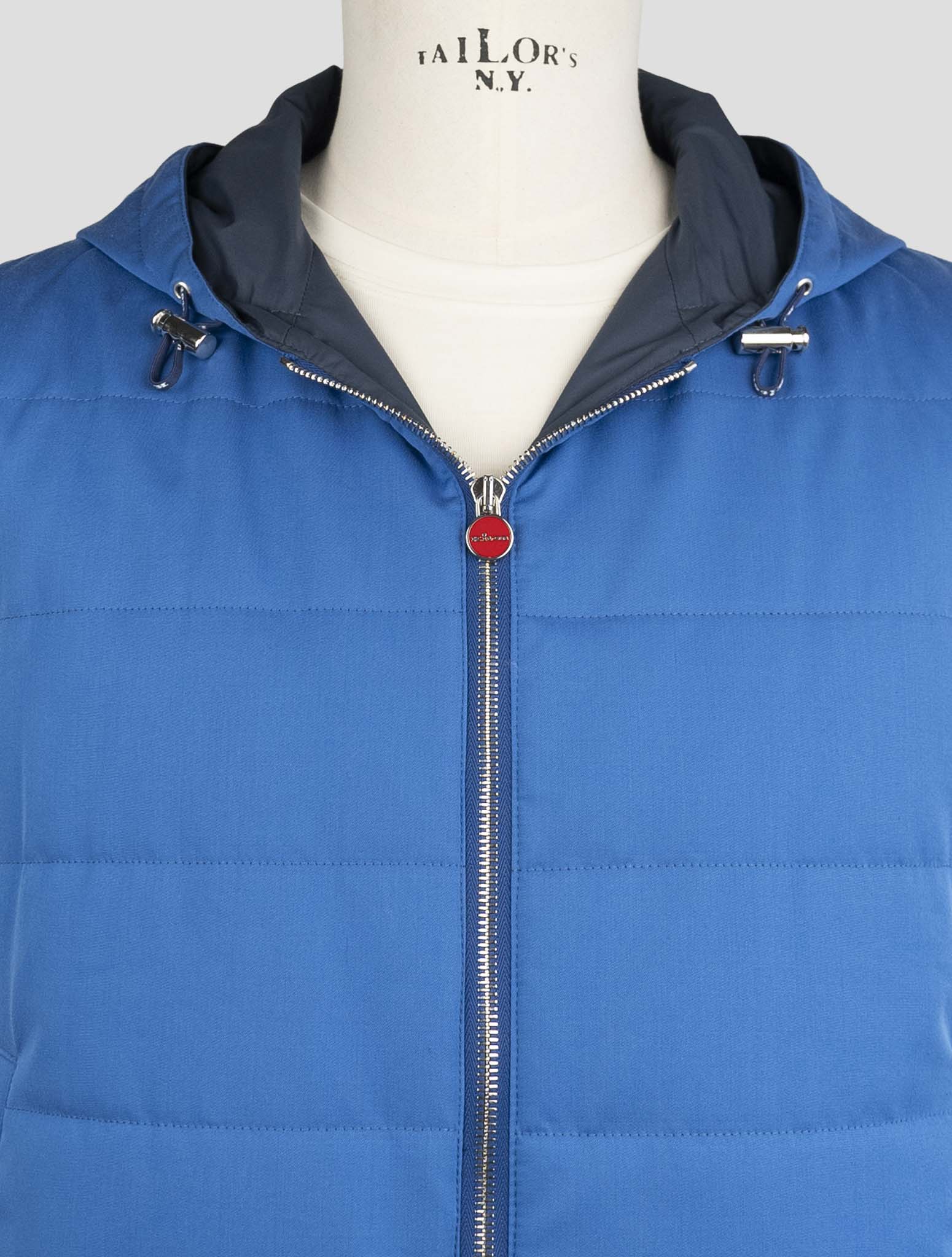 Синий хлопковый жилет Kiton