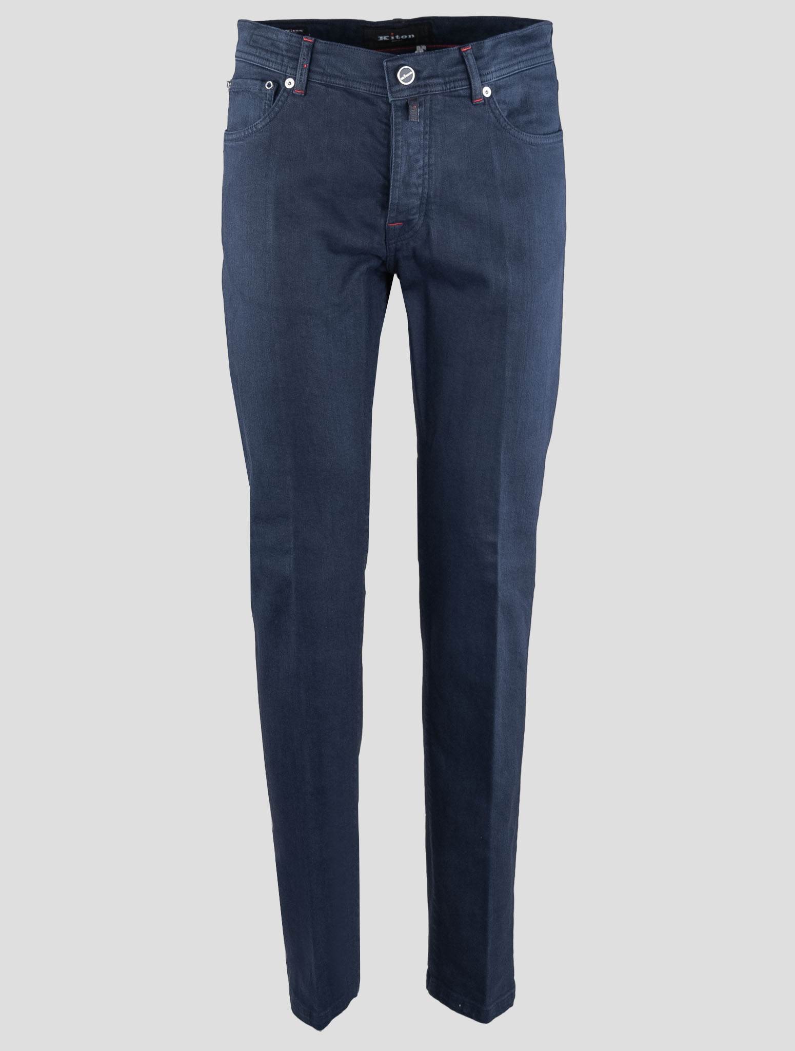 Синие хлопковые джинсы Kiton Ea