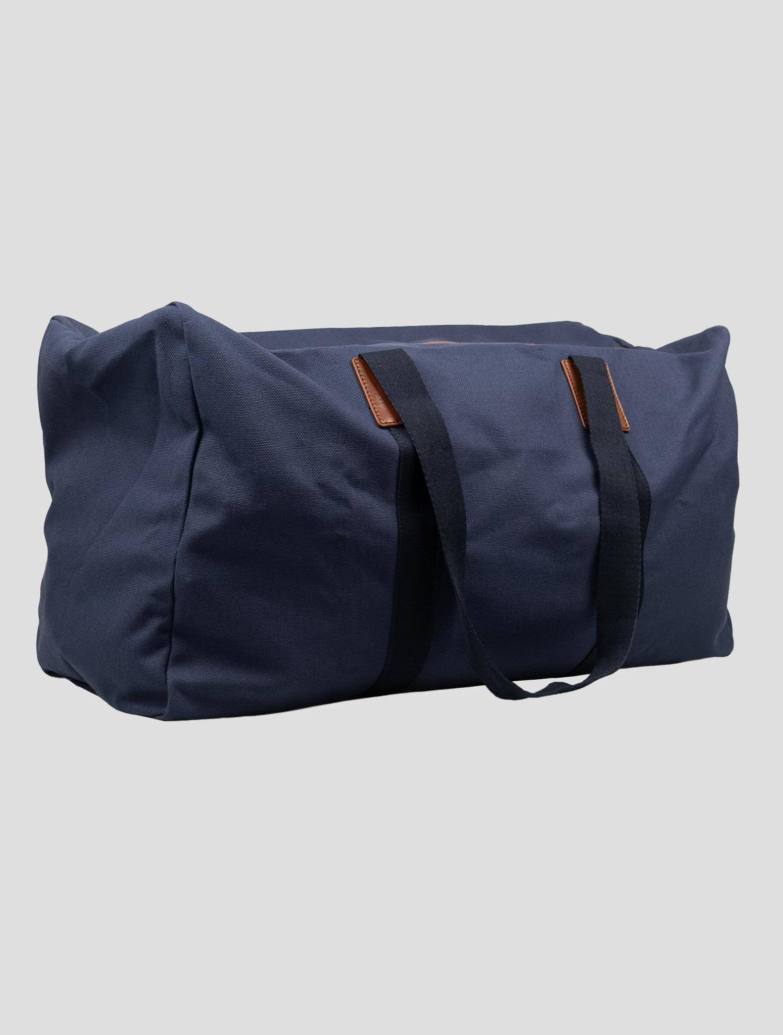 Синяя хлопковая дорожная сумка Kiton