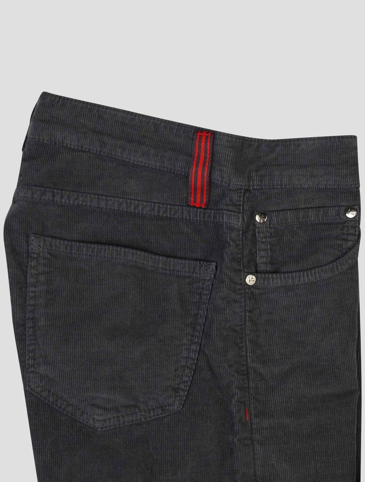 Черные хлопковые бархатные джинсы Isaia Ea