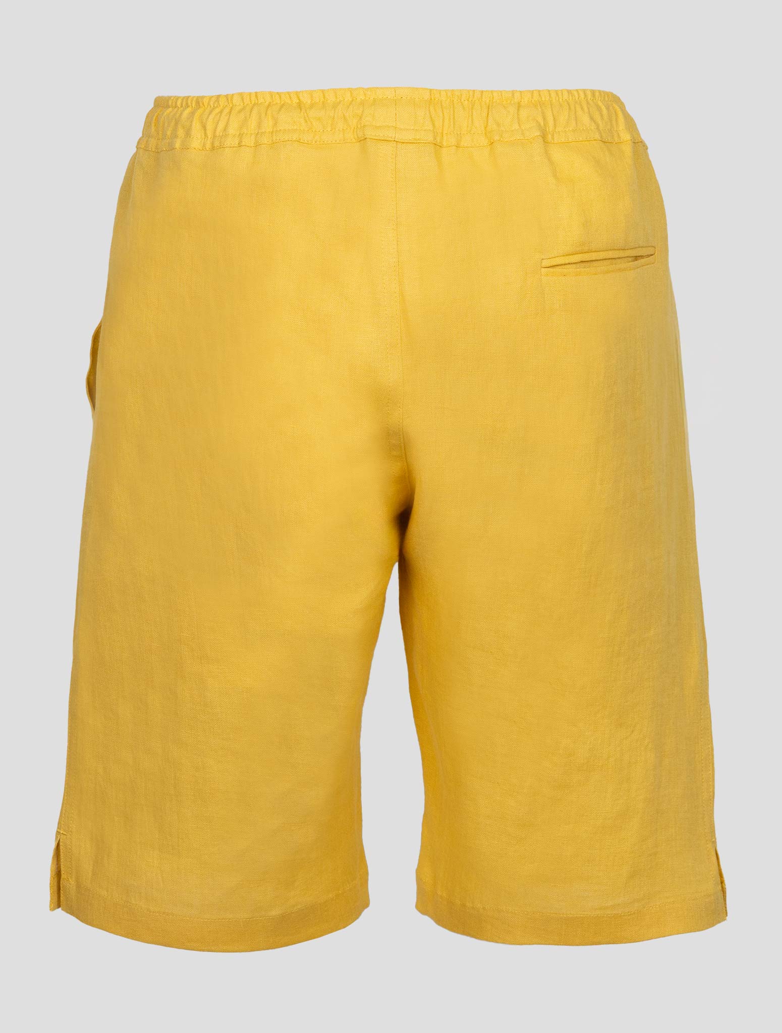 Желтые льняные короткие брюки Kiton