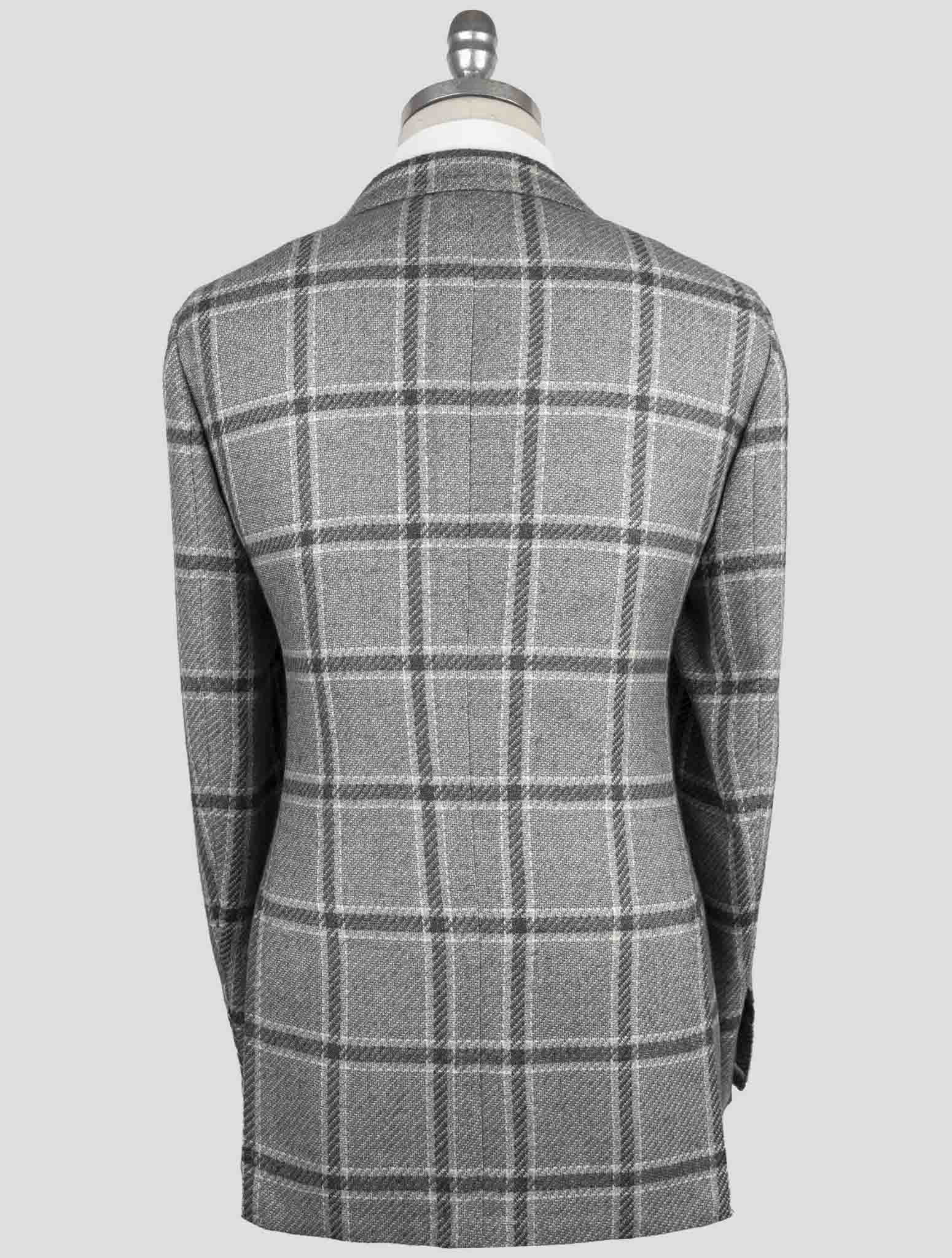 Мужской серый кашемировый пиджак Kiton - итальянская ручная работа, 3 пуговицы