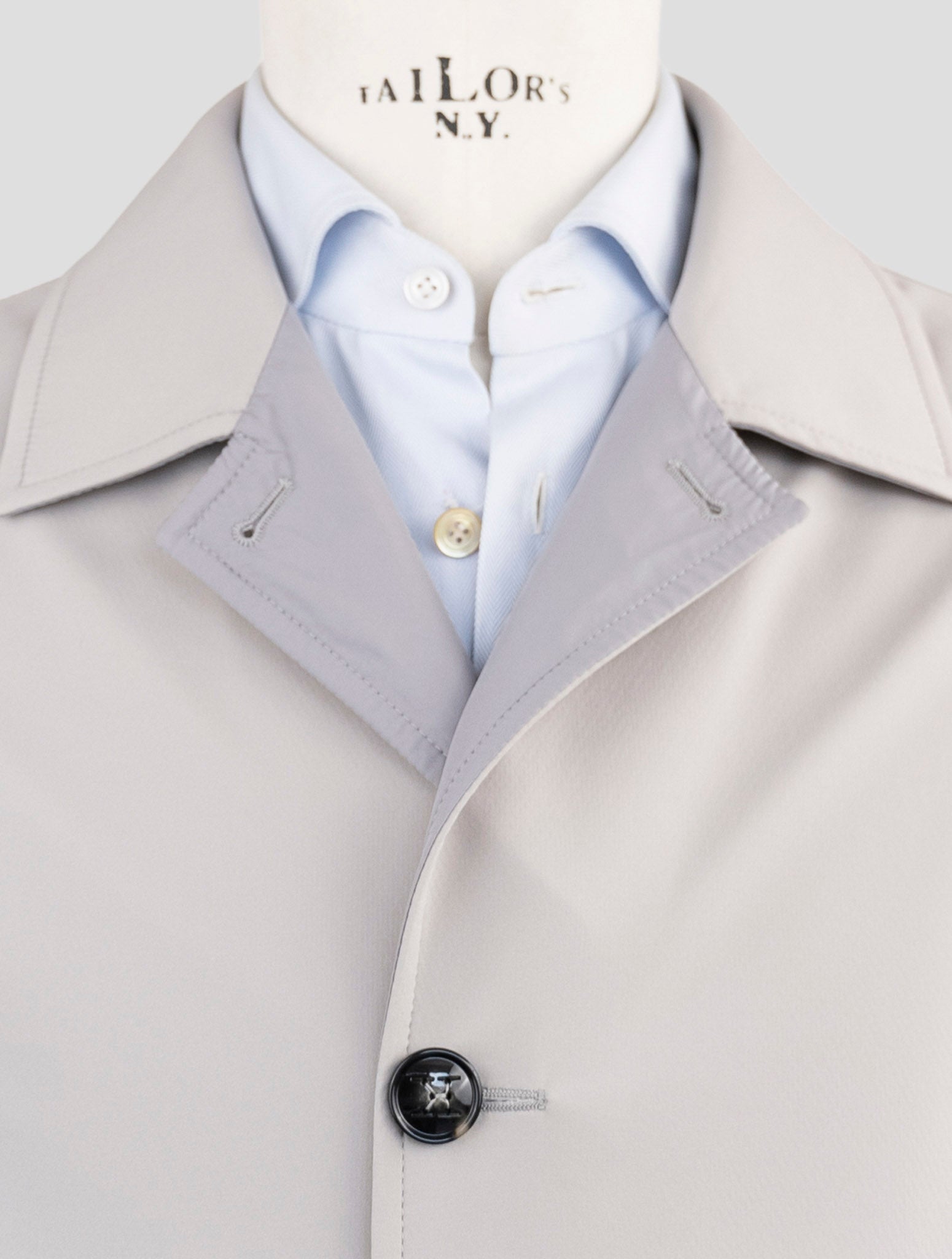 Серое хлопковое двустороннее пальто Kiton — итальянская роскошь ручной работы