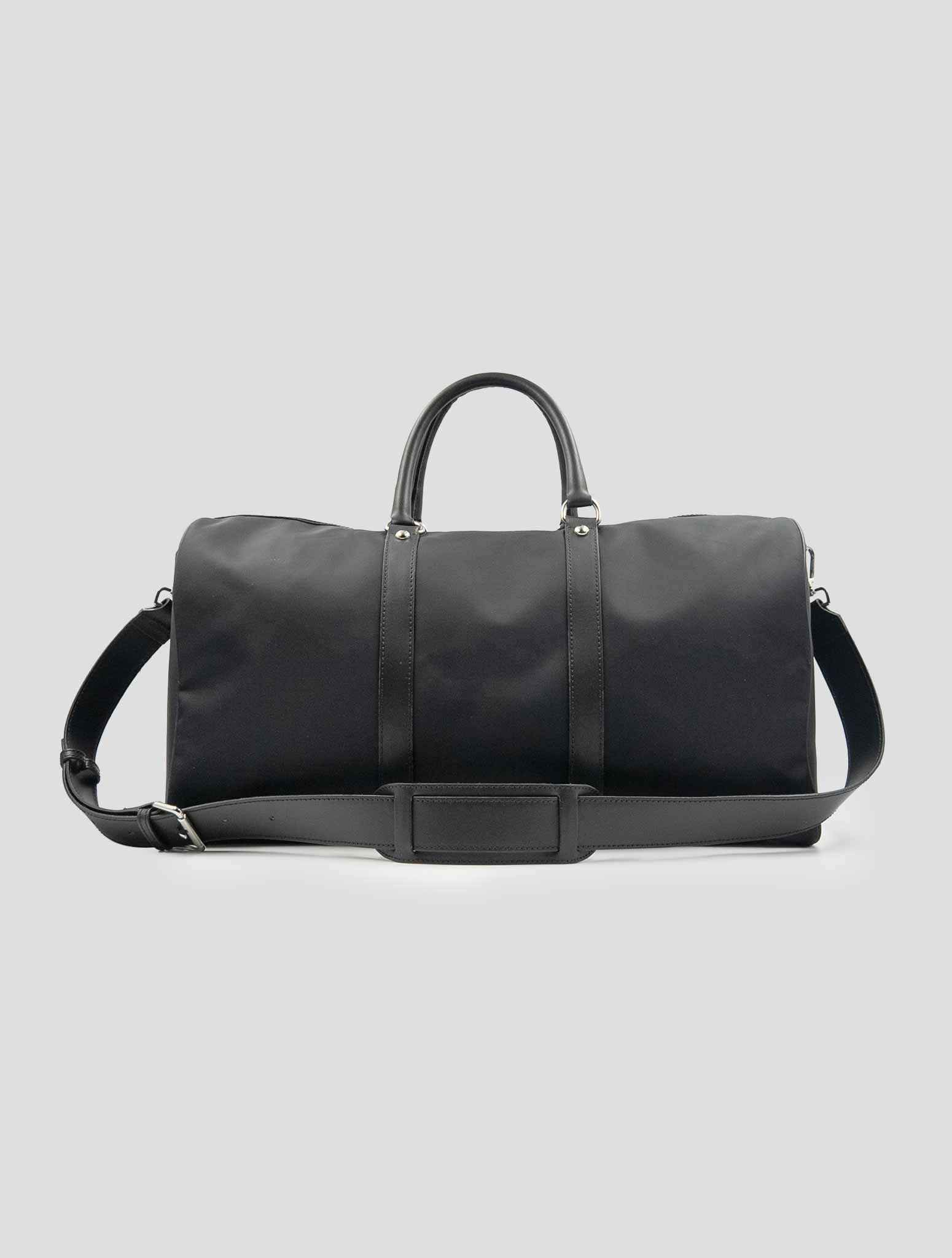 Kiton Black Pa Pc Leather Travel Bag