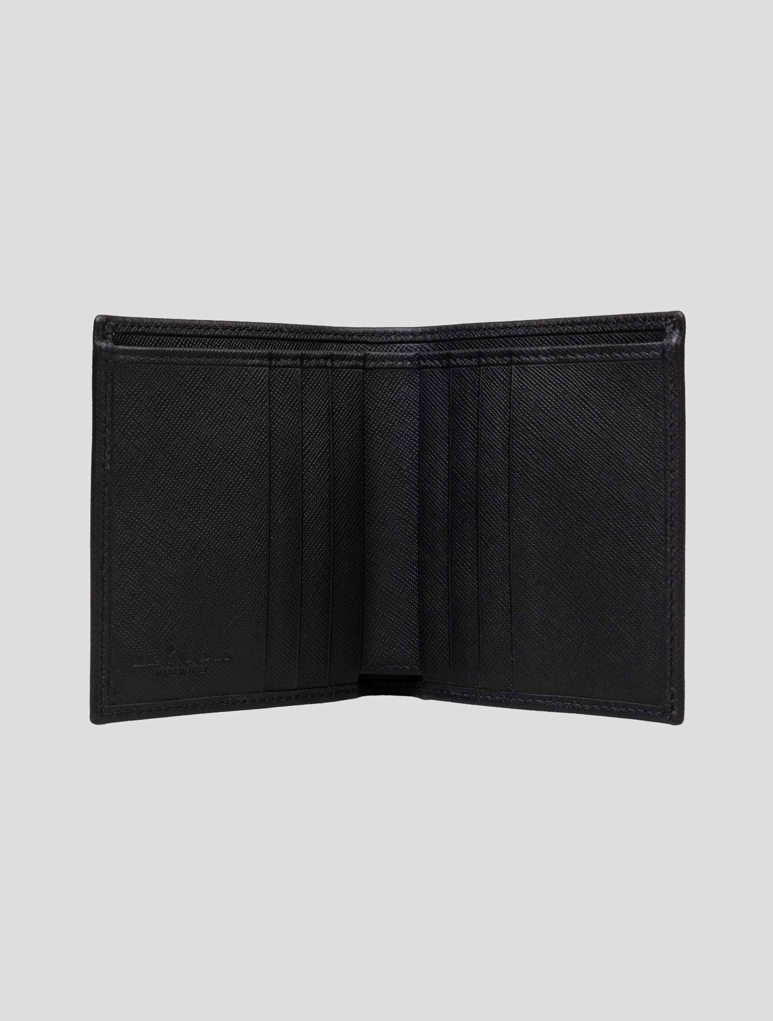 Черный кожаный кошелек Kiton — итальянское мастерство премиум-класса