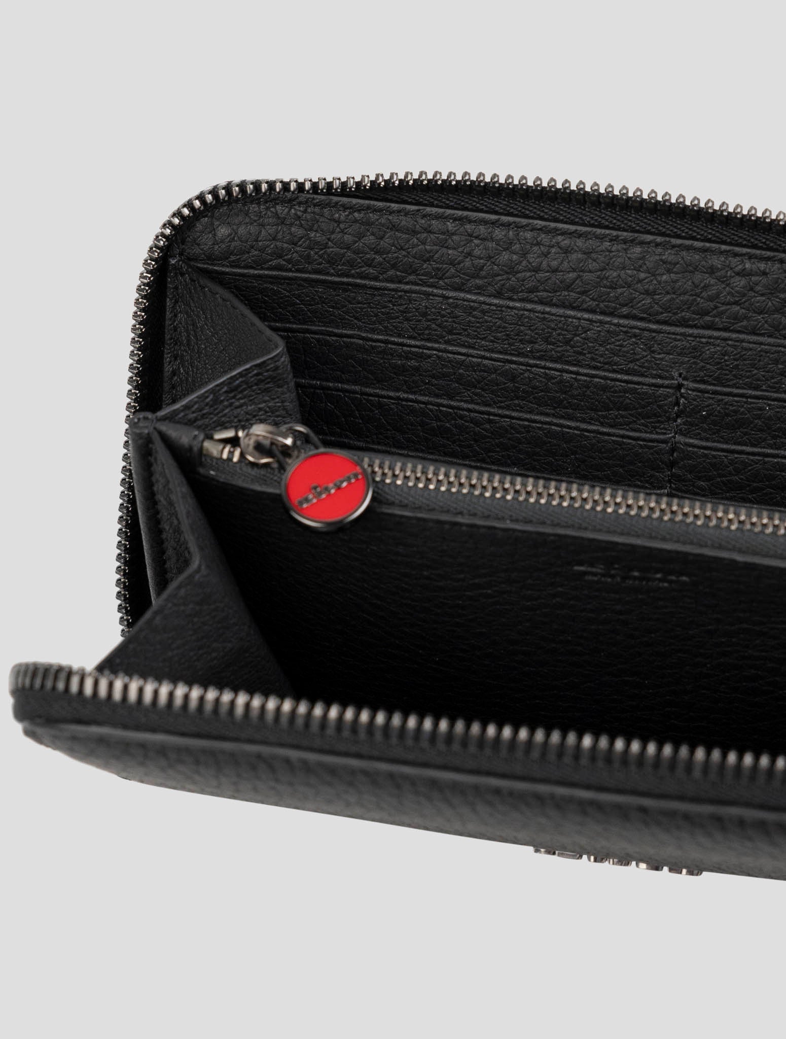 Черный кожаный кошелек Kiton из оленьей кожи — итальянский мужской кошелек ручной работы