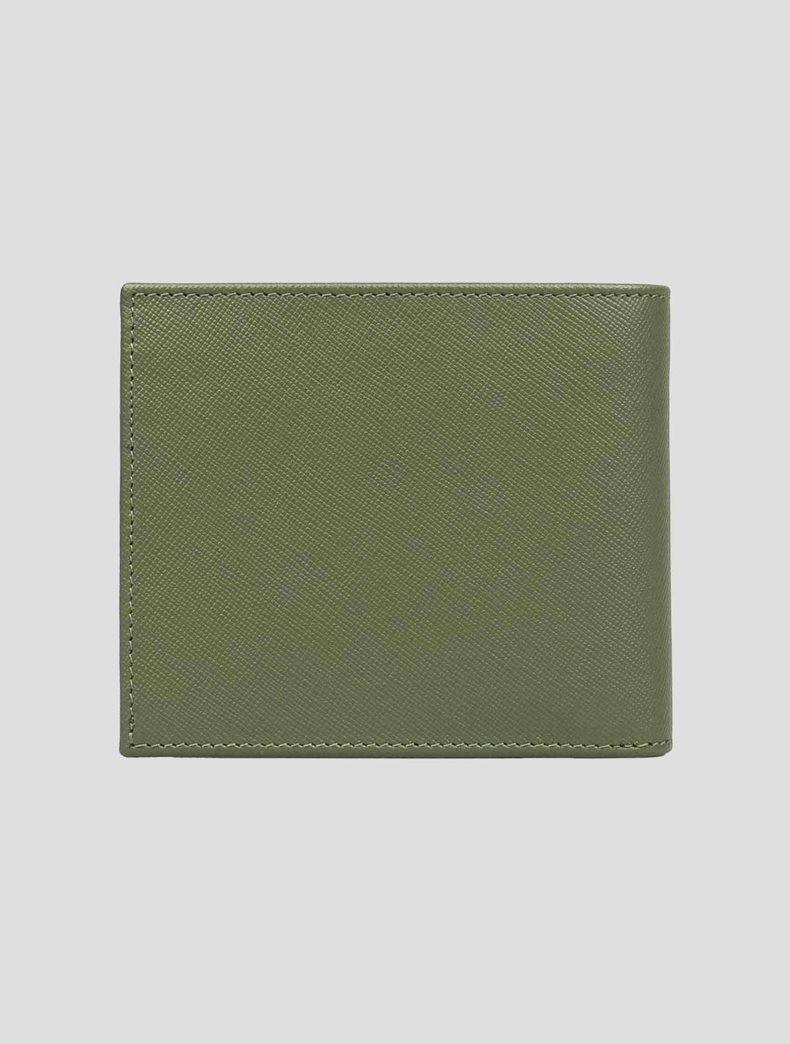 Зеленый кожаный кошелек Kiton