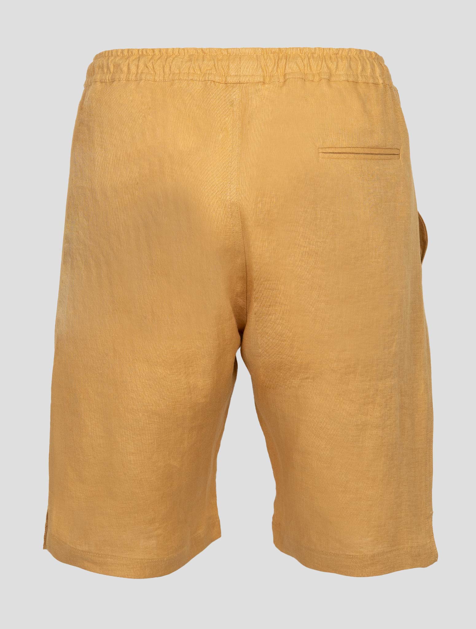 Желтые льняные короткие брюки Kiton