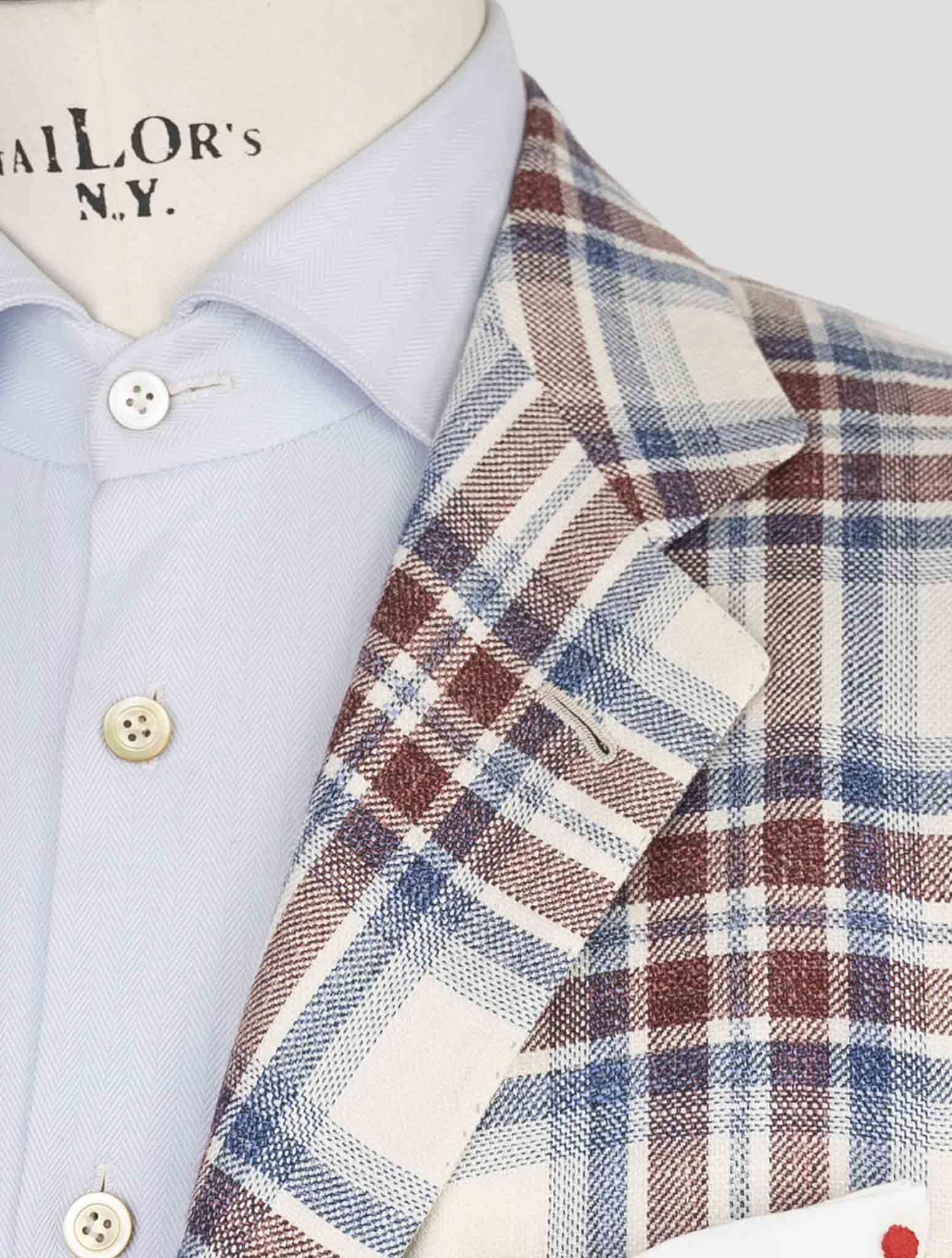 Многоцветный пиджак Kiton из кашемира, флиса, шерсти, шелка и льна